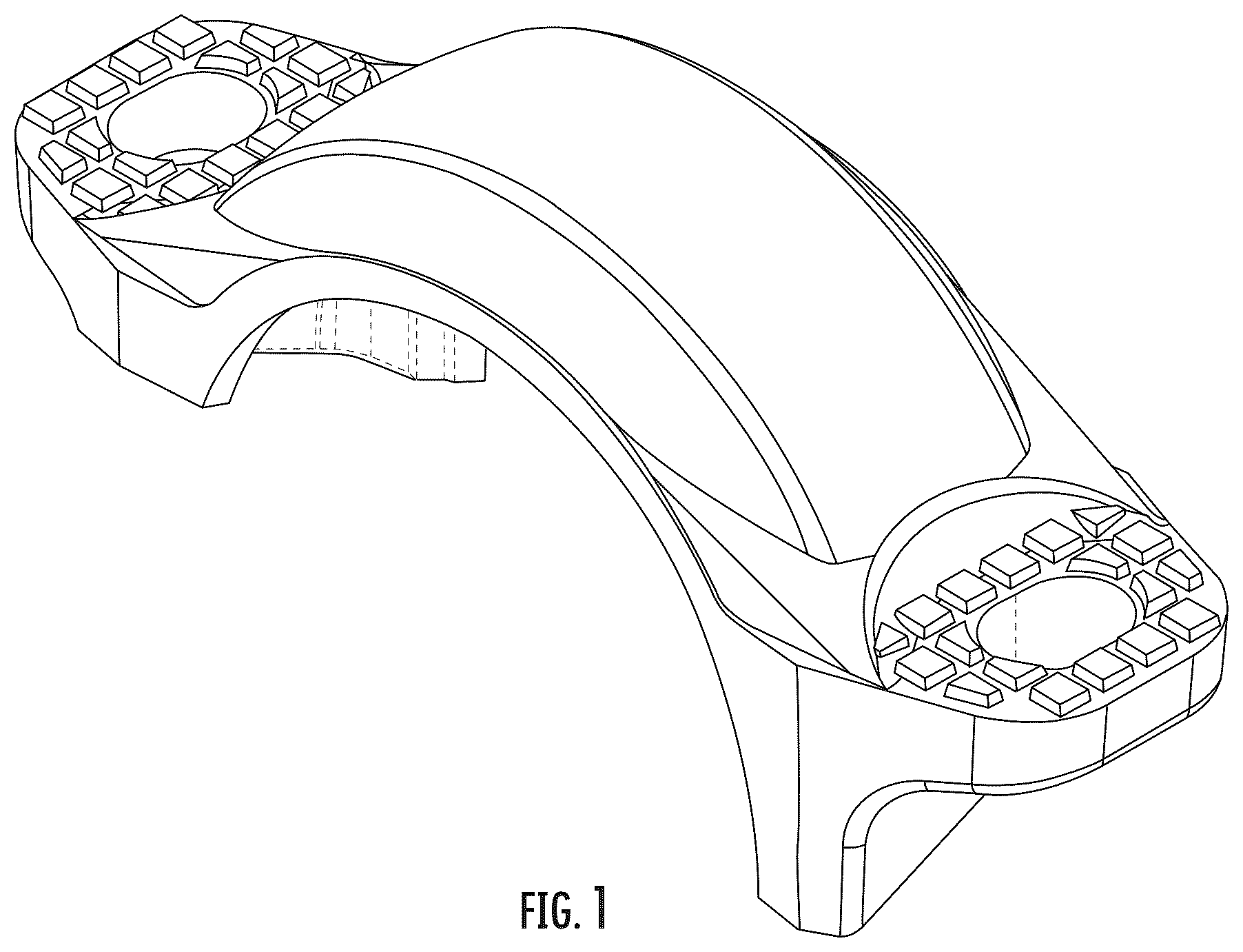 Patent USD1043925 Figure 1 – Pipe coupling segment