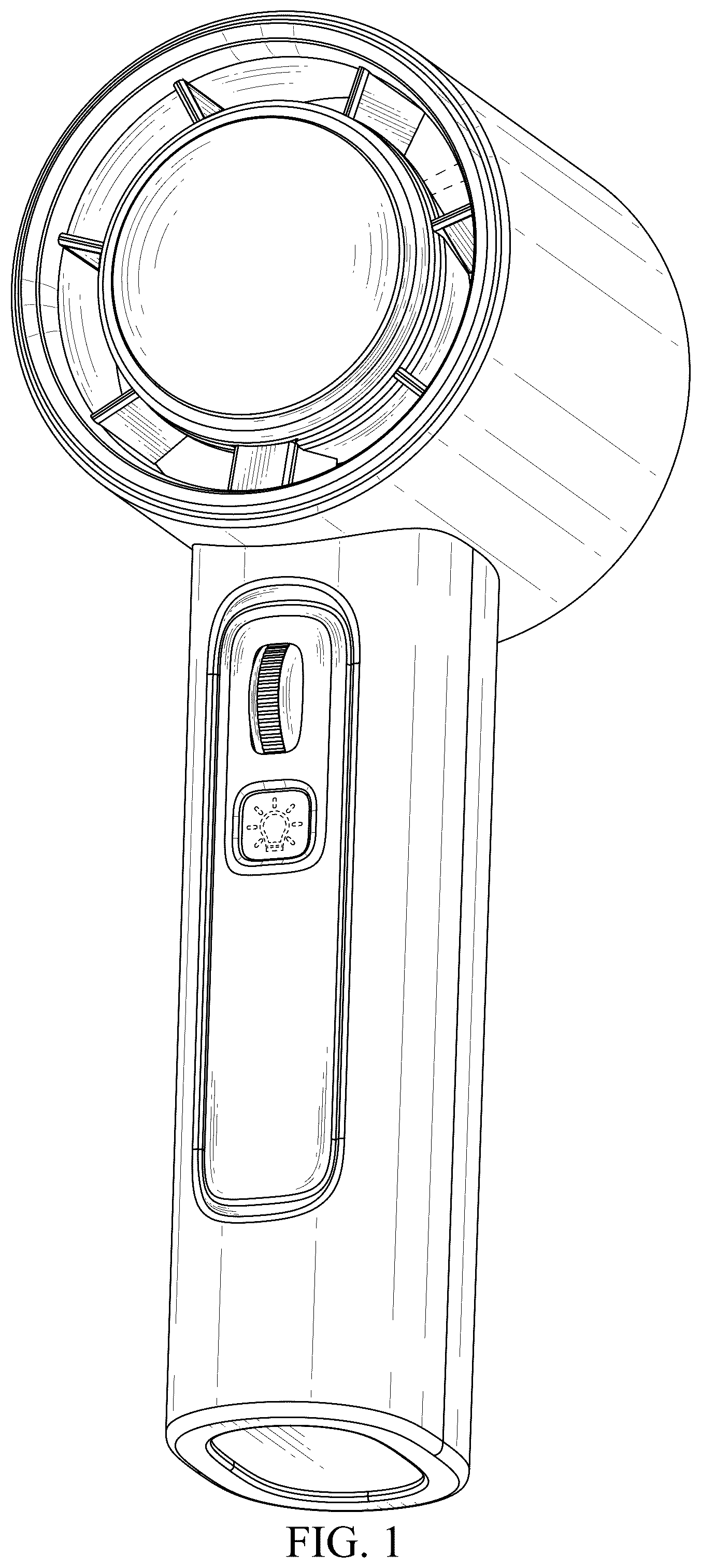 Patent USD1043945 — Hand-held fan — Figure 1