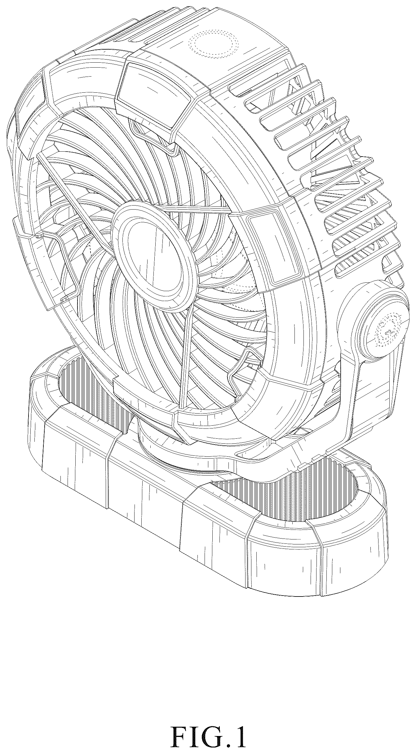 Patent USD1043946 — Camping desktop fan — Figure 1