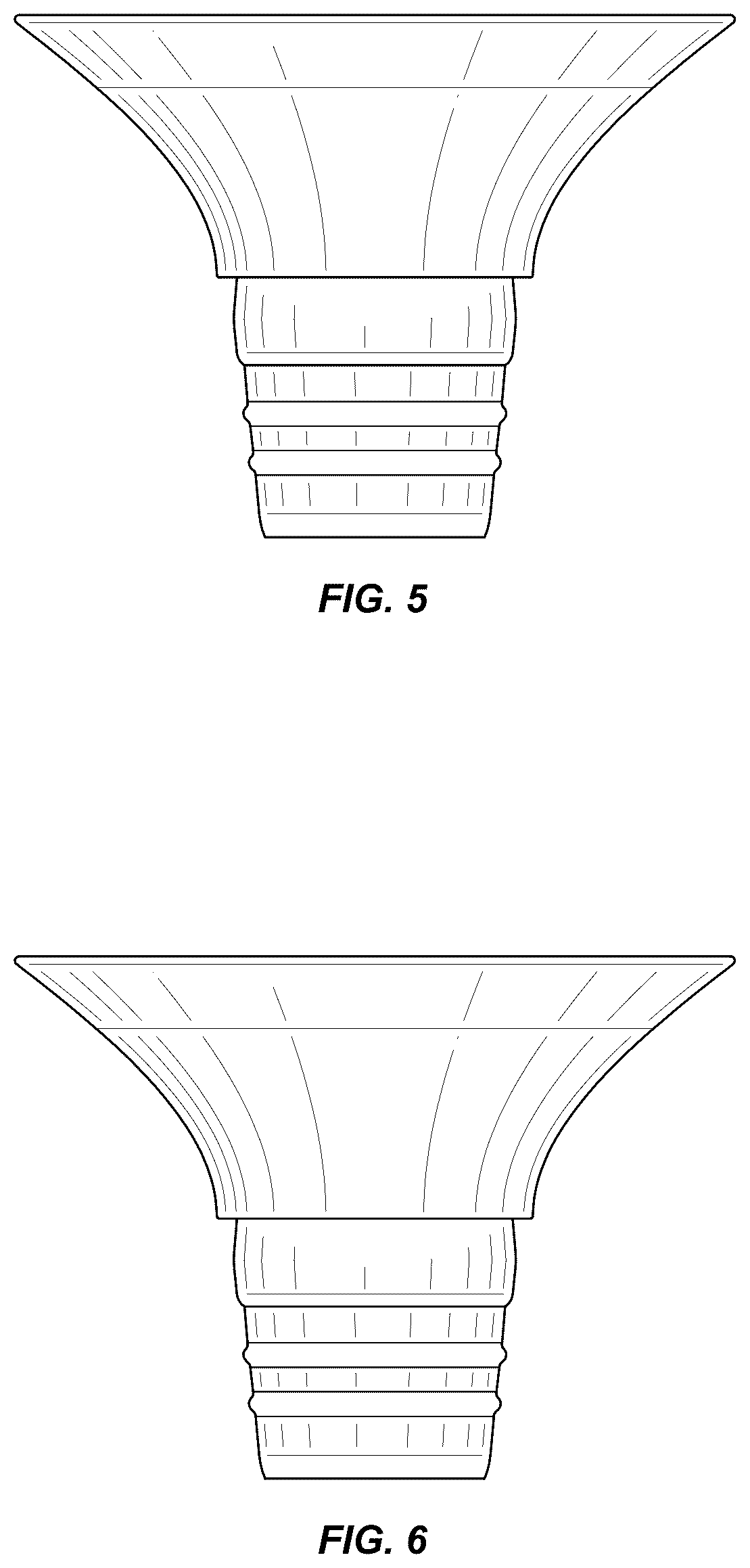 Patent USD1043959 Figure 3 – Breast pump flange