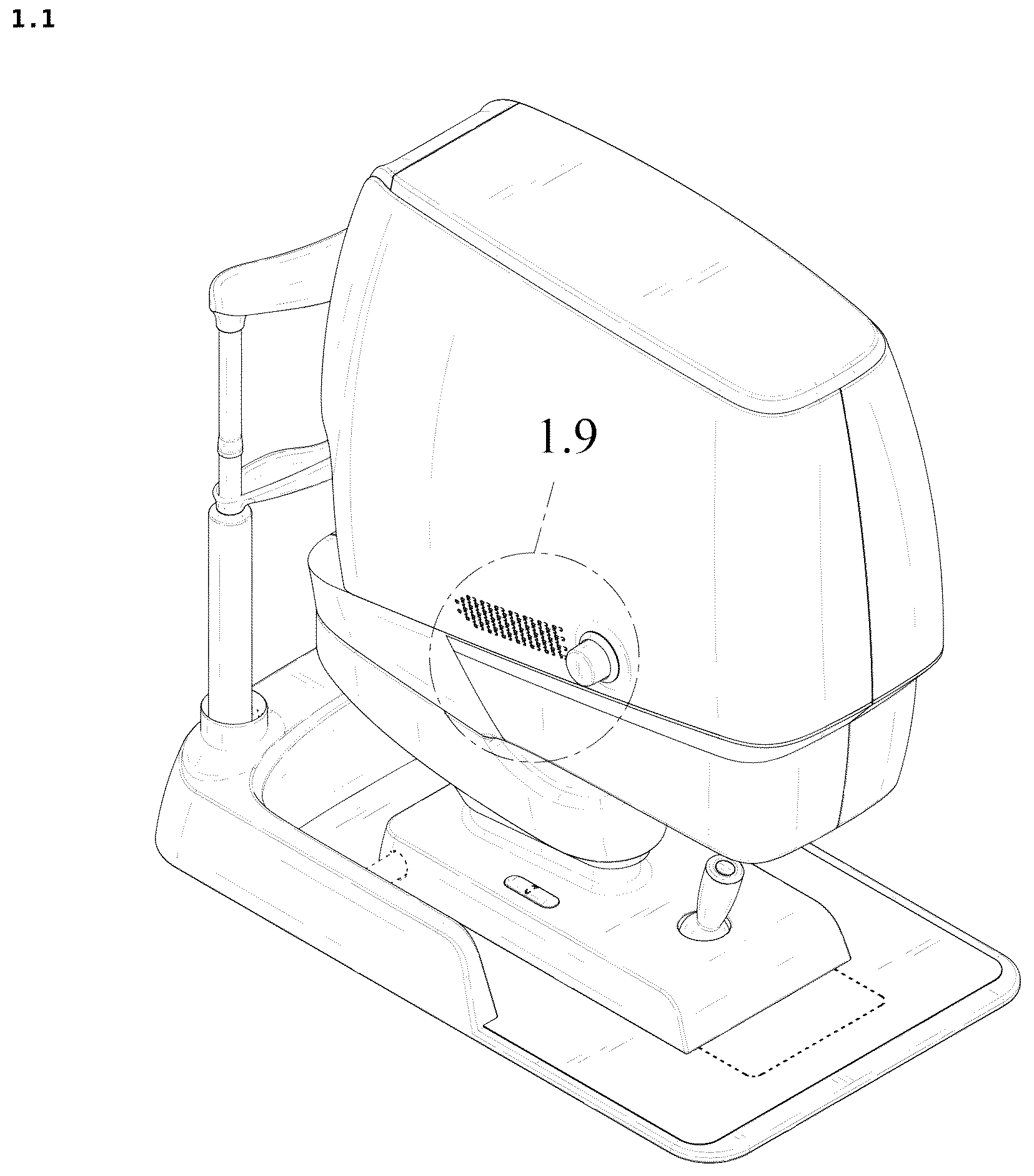 Patent USD1043992 Figure 1 – Eye testing apparatus