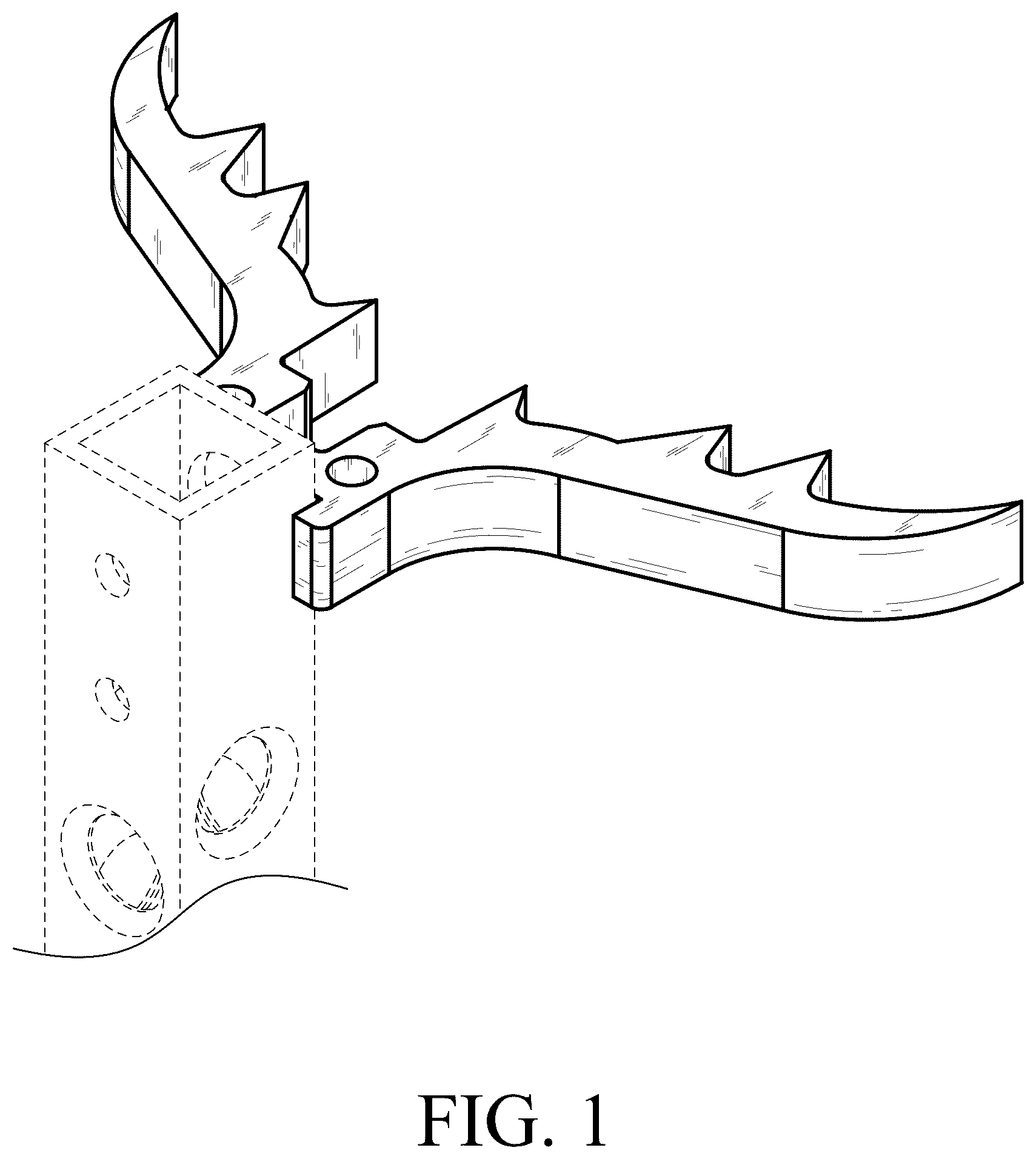 Patent USD1044040 Figure 1 – Tree engaging cleat