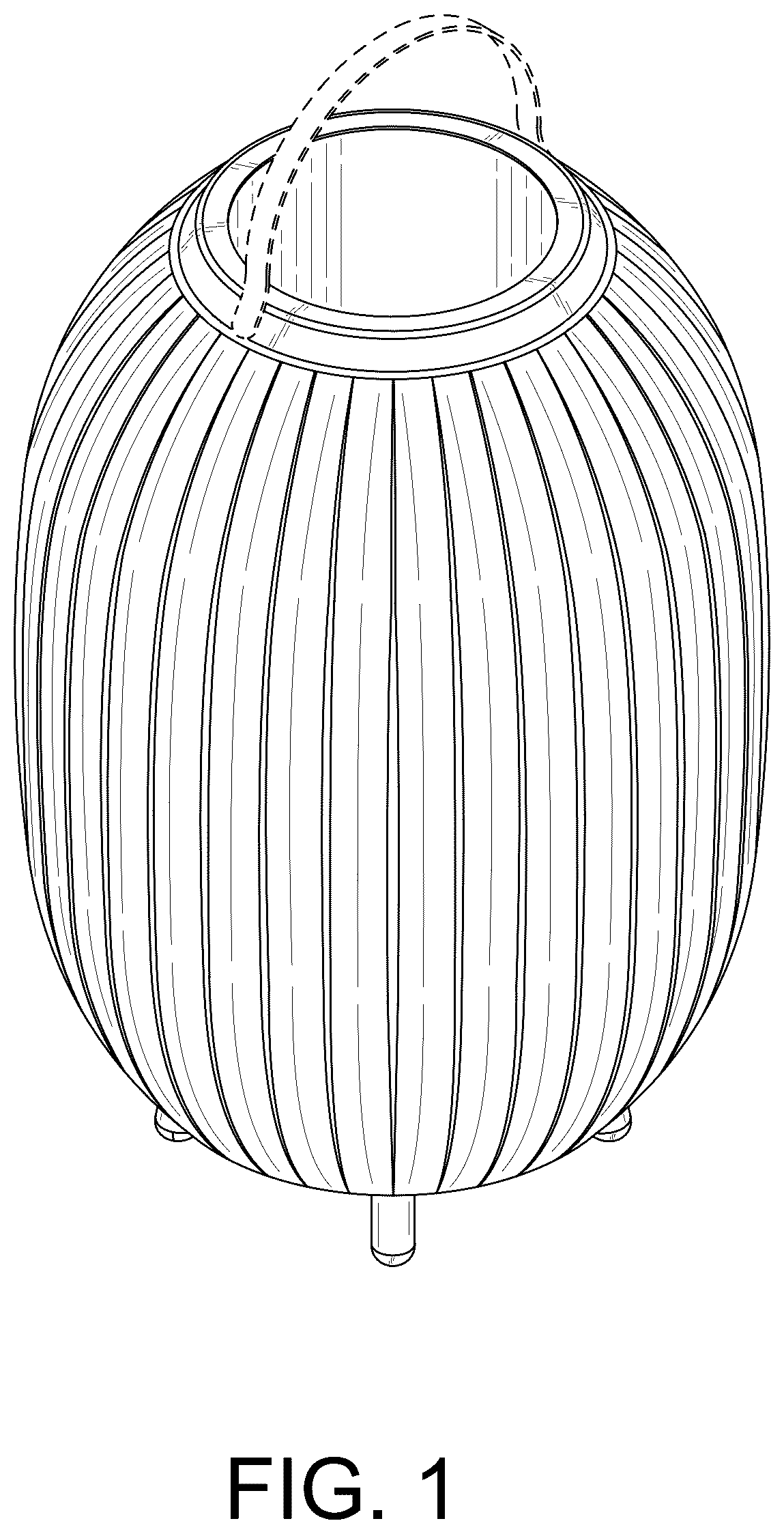 Patent USD1044072 — LED speaker lamp — Figure 1