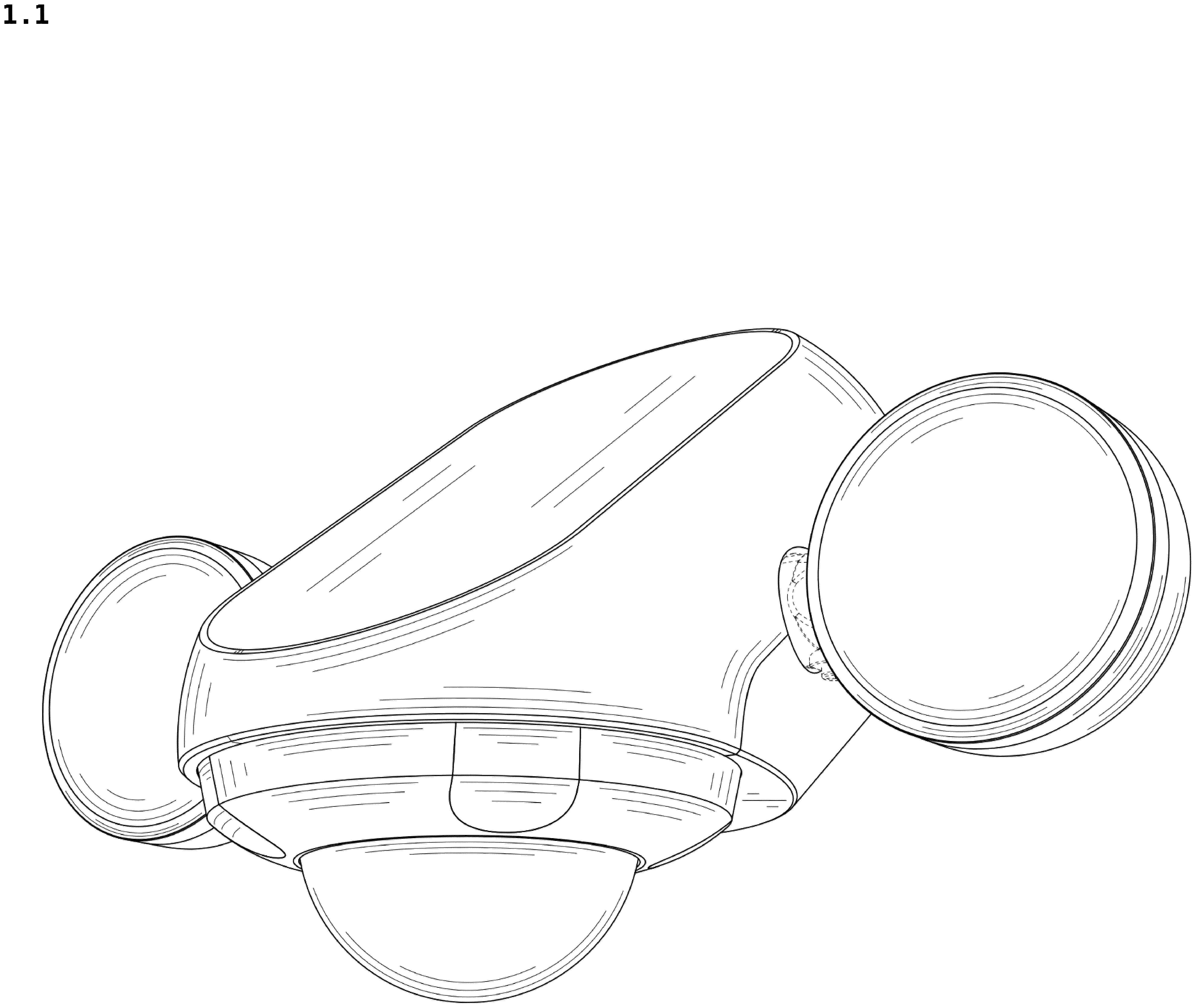 Patent USD1044091 Figure 1 – Floodlight