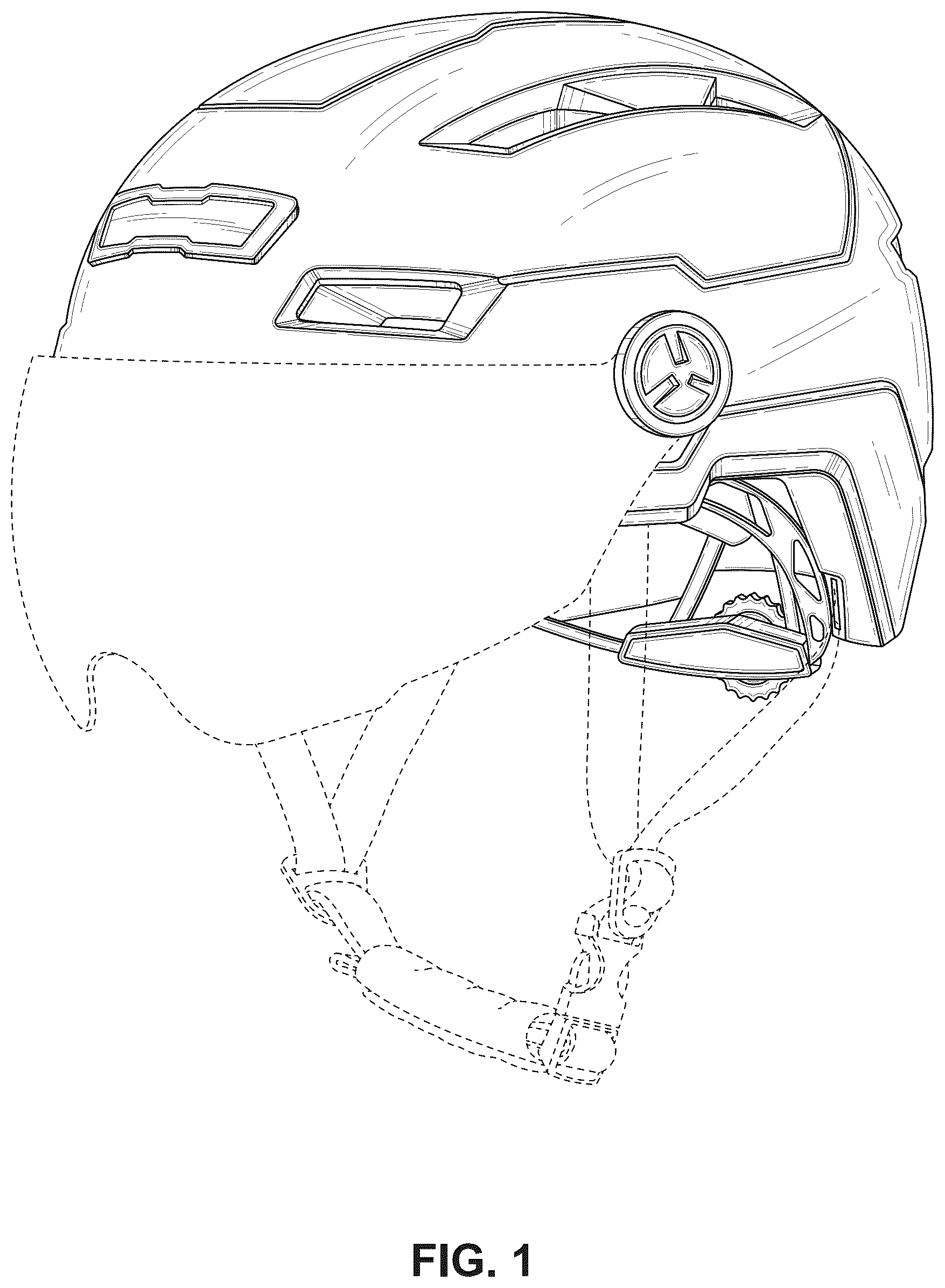 Patent USD1044136 Figure 1 – Bicycle helmet with LED light