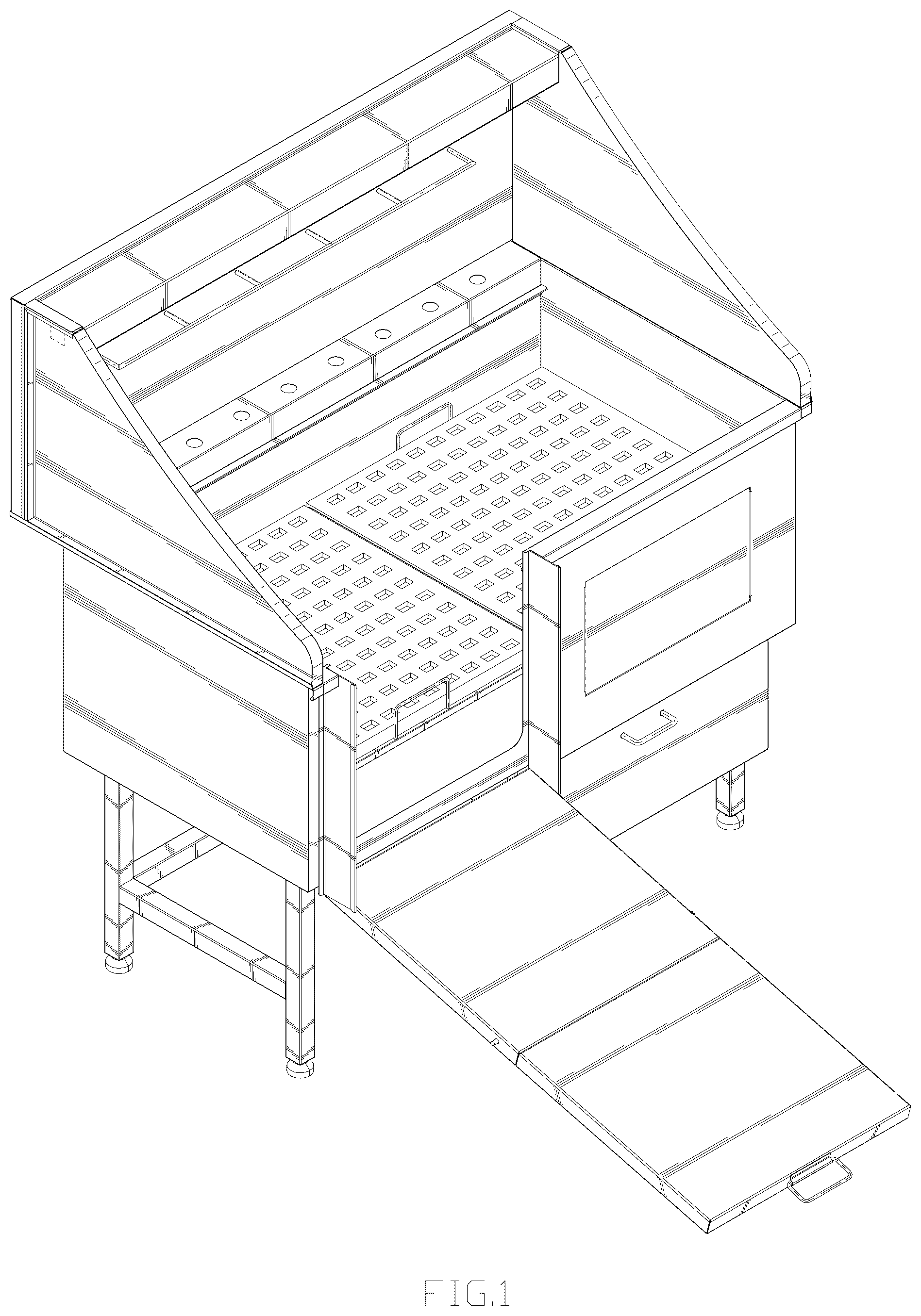 Patent USD1044160 — Dog bathing station — Figure 1