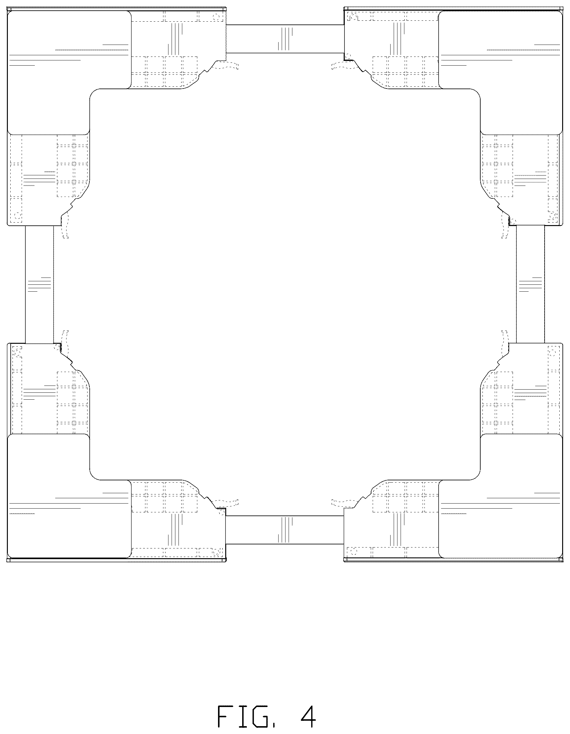 Patent USD1044181 Figure 4 – Stacking kit for washing machine and dryer