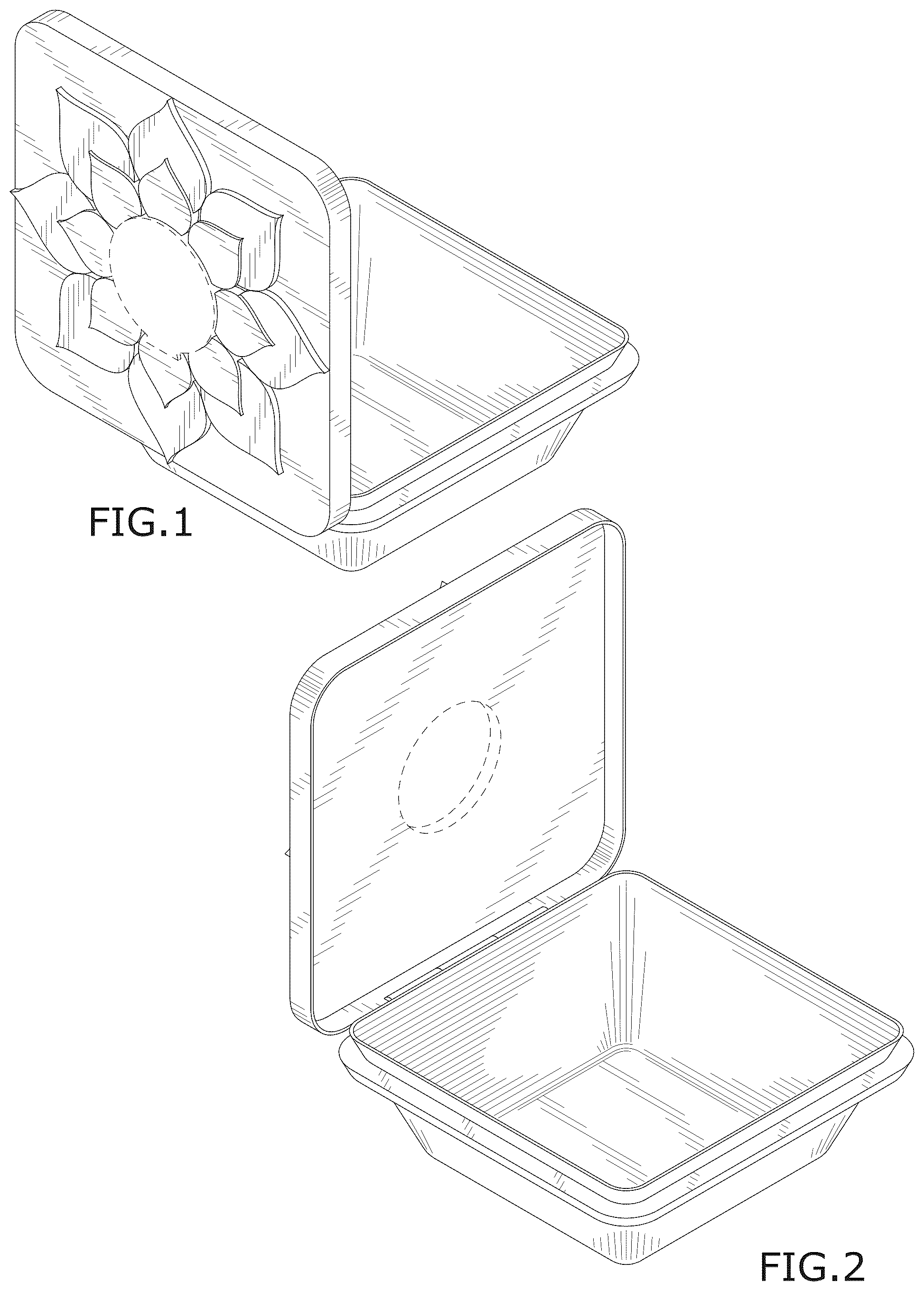 Patent USD1044274 — Container with floral lid — Figure 1