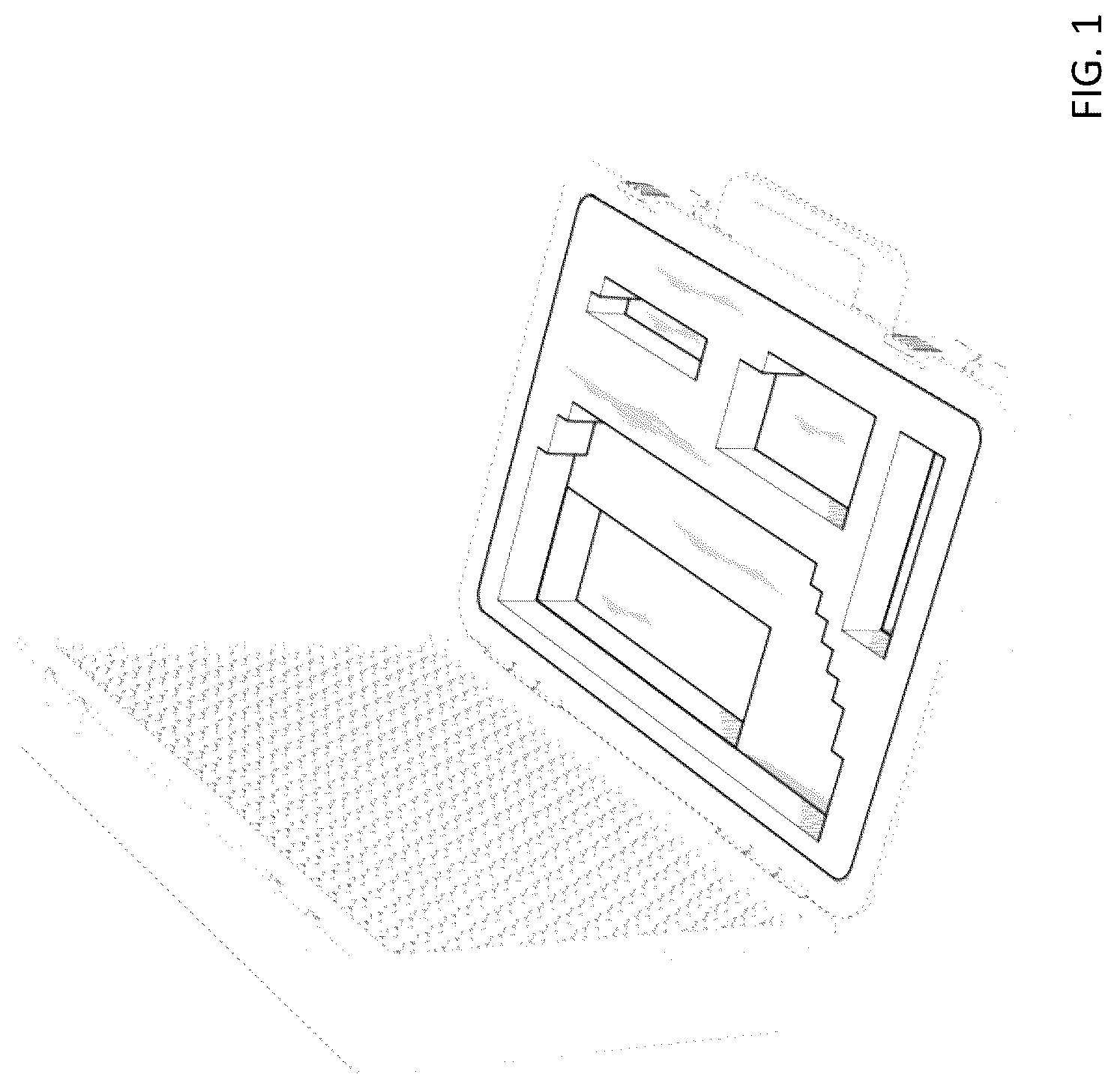 Patent USD1044275 — Combination artificial turf sample kit and instruction sheets — Figure 1