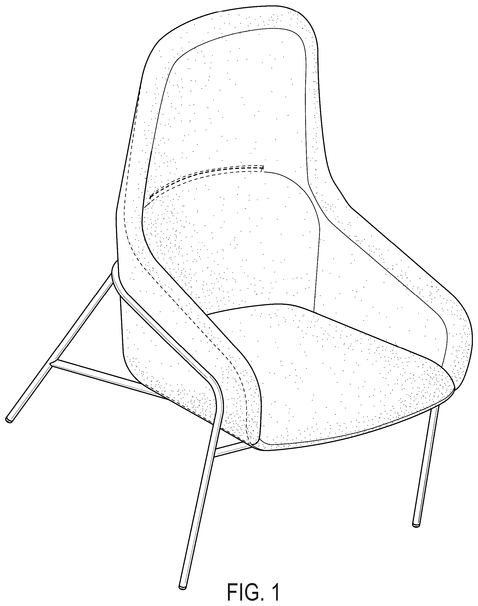 Patent USD1044309 Figure 1 – Lounge chair