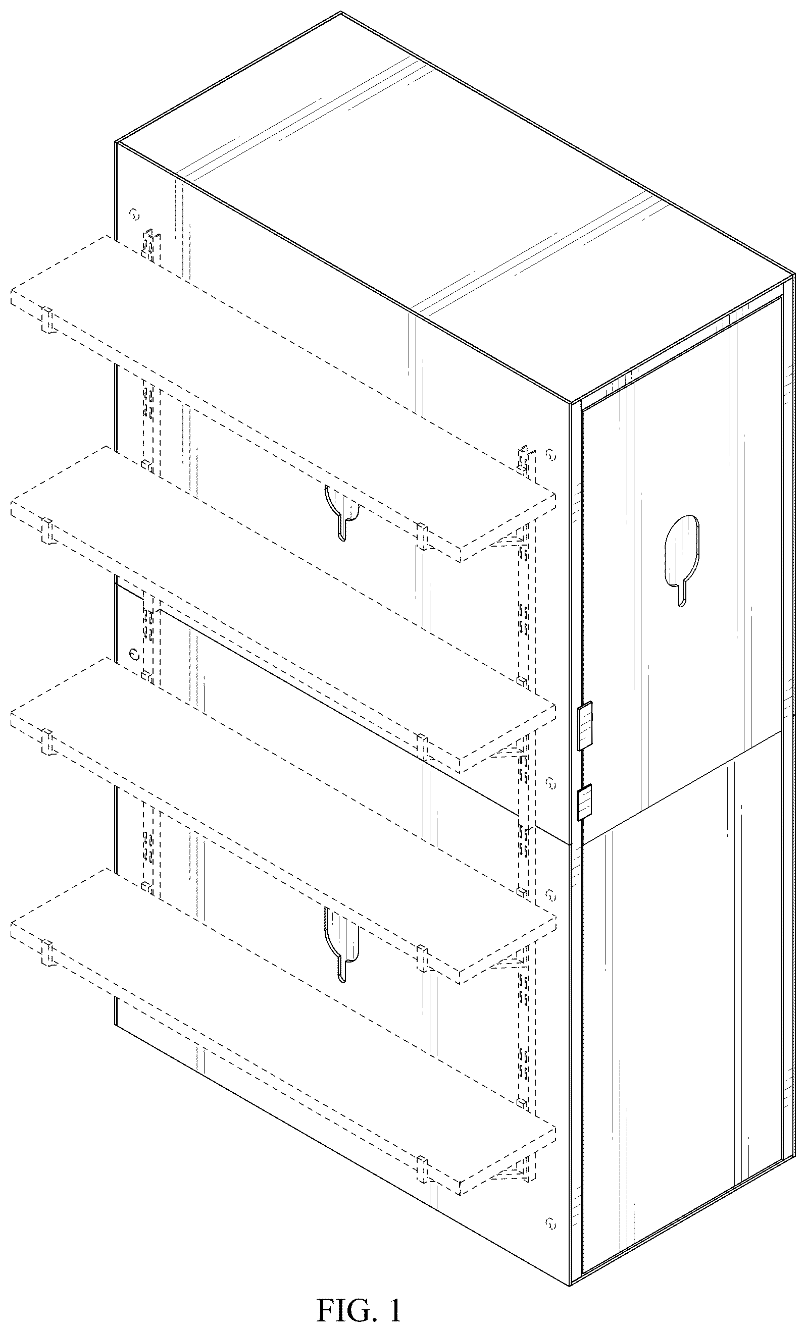 Patent USD1044342 — Bookshelf saferoom — Figure 1