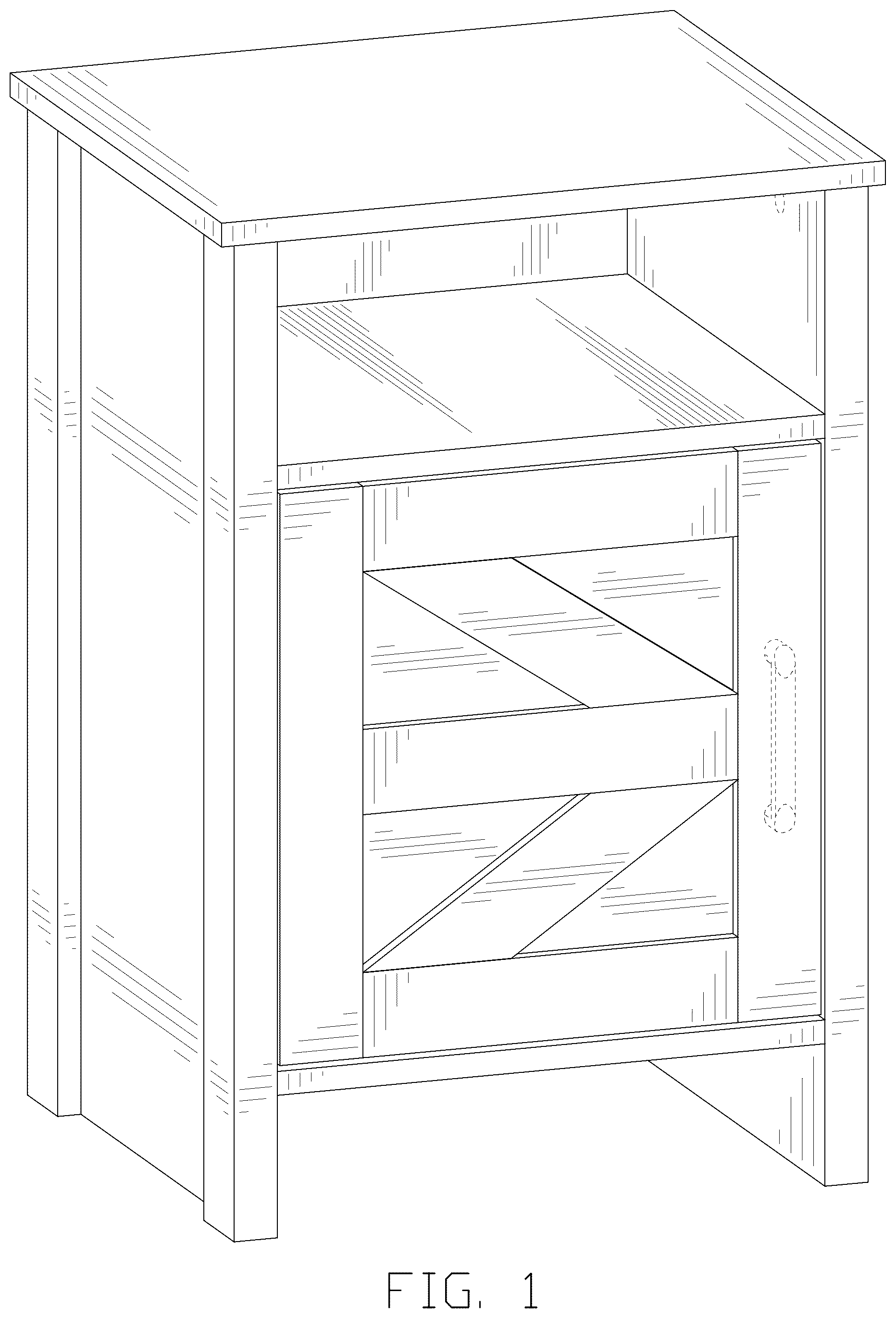 Patent USD1044349 — Bedside cabinet — Figure 1