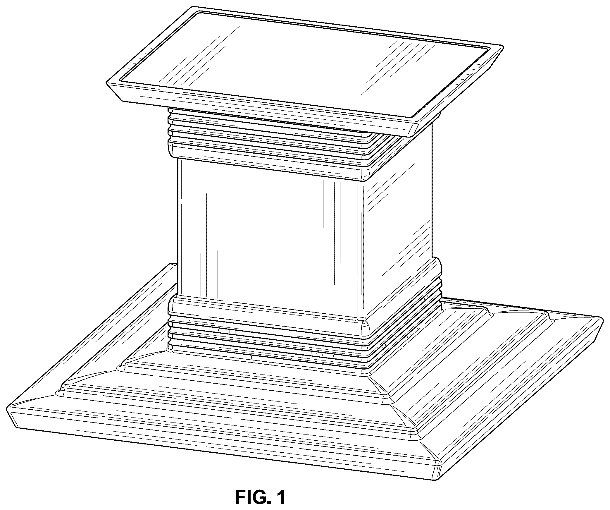 Patent USD1044352 Figure 1 – Urn platform