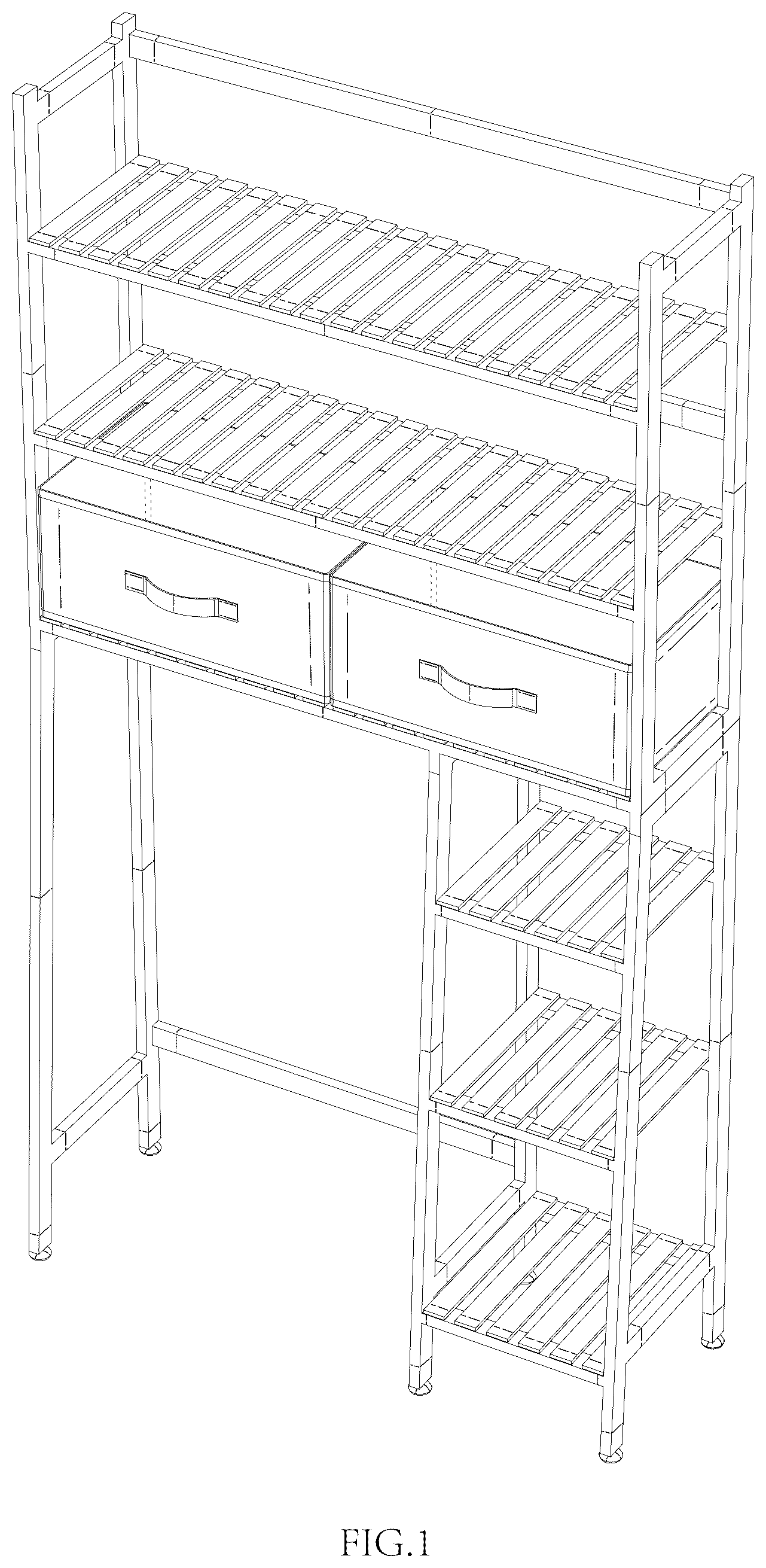 Patent USD1044353 — Toilet storage shelf — Figure 1