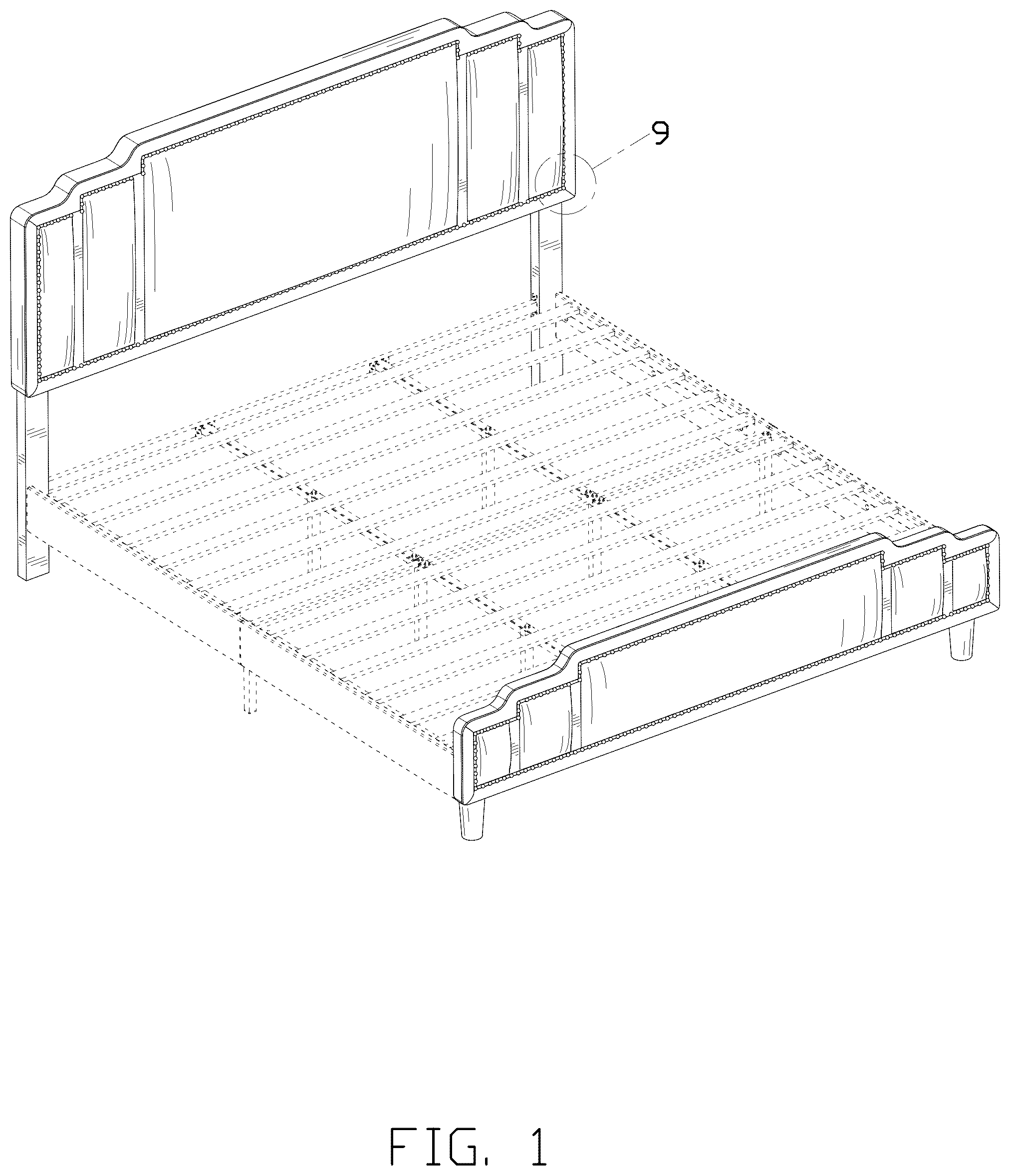 Patent USD1044371 — Bed frame — Figure 1