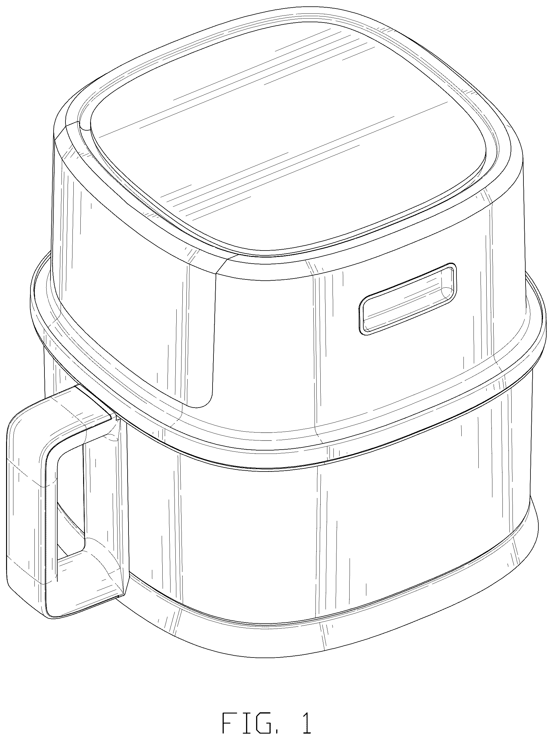 Patent USD1044381 Figure 1 – Air fryer