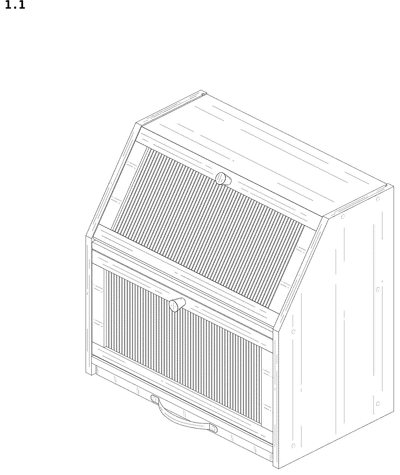 Patent USD1044418 Figure 1 – Bread box
