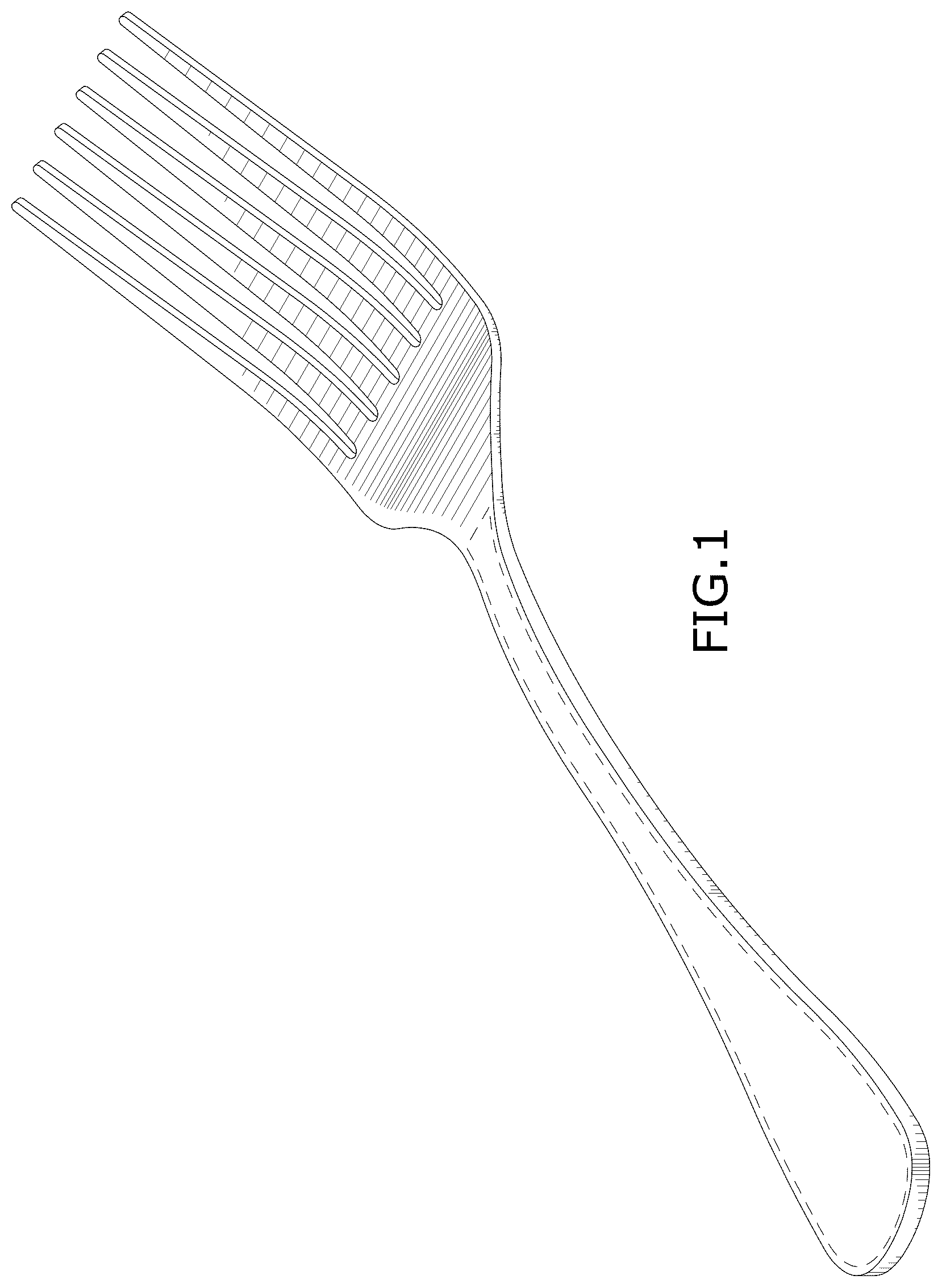 Patent USD1044426 Figure 1 – Six-pronged fork