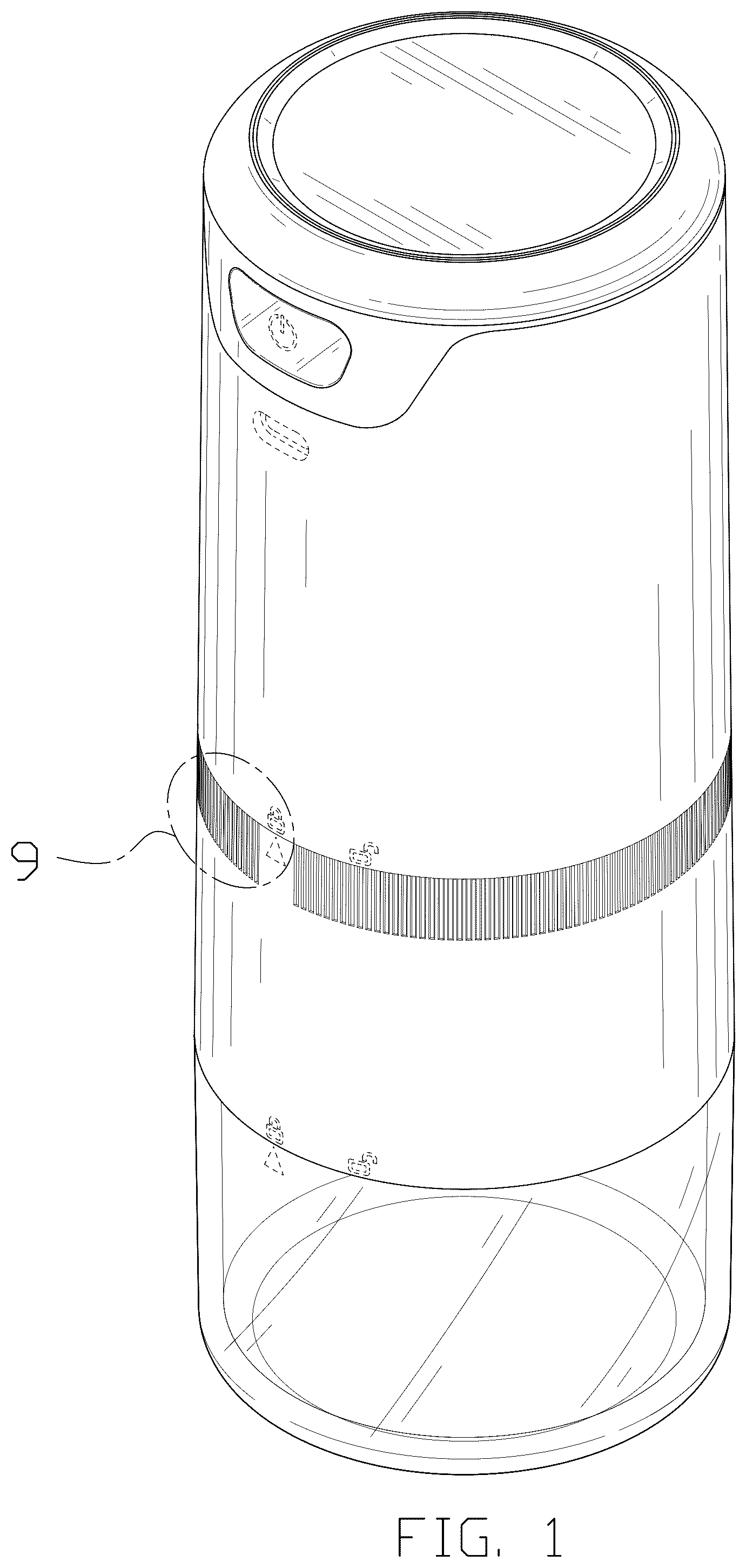 Patent USD1044429 Figure 1 – Electric coffee grinder