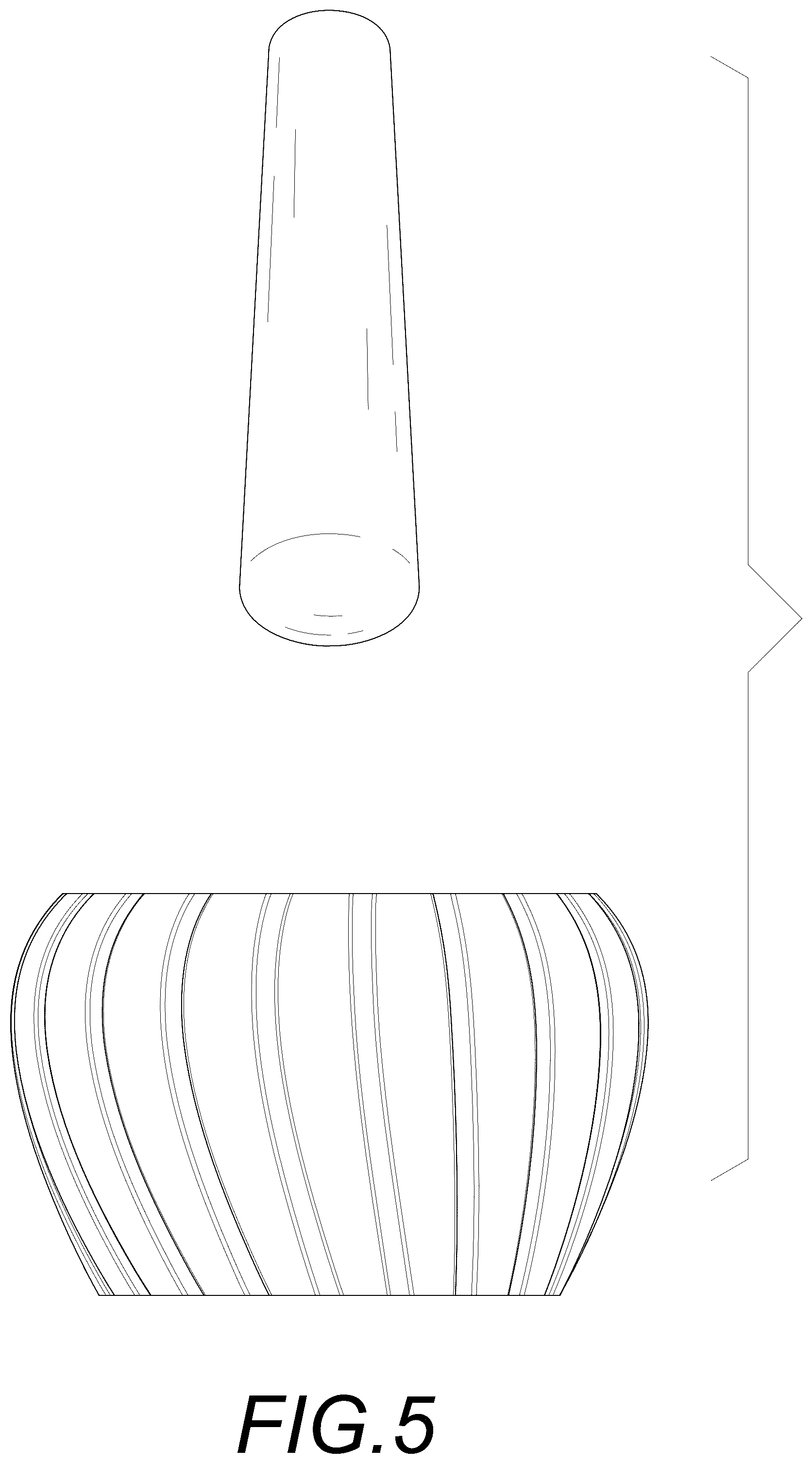Patent USD1044431 Figure 5 – Granite mortar and pestle