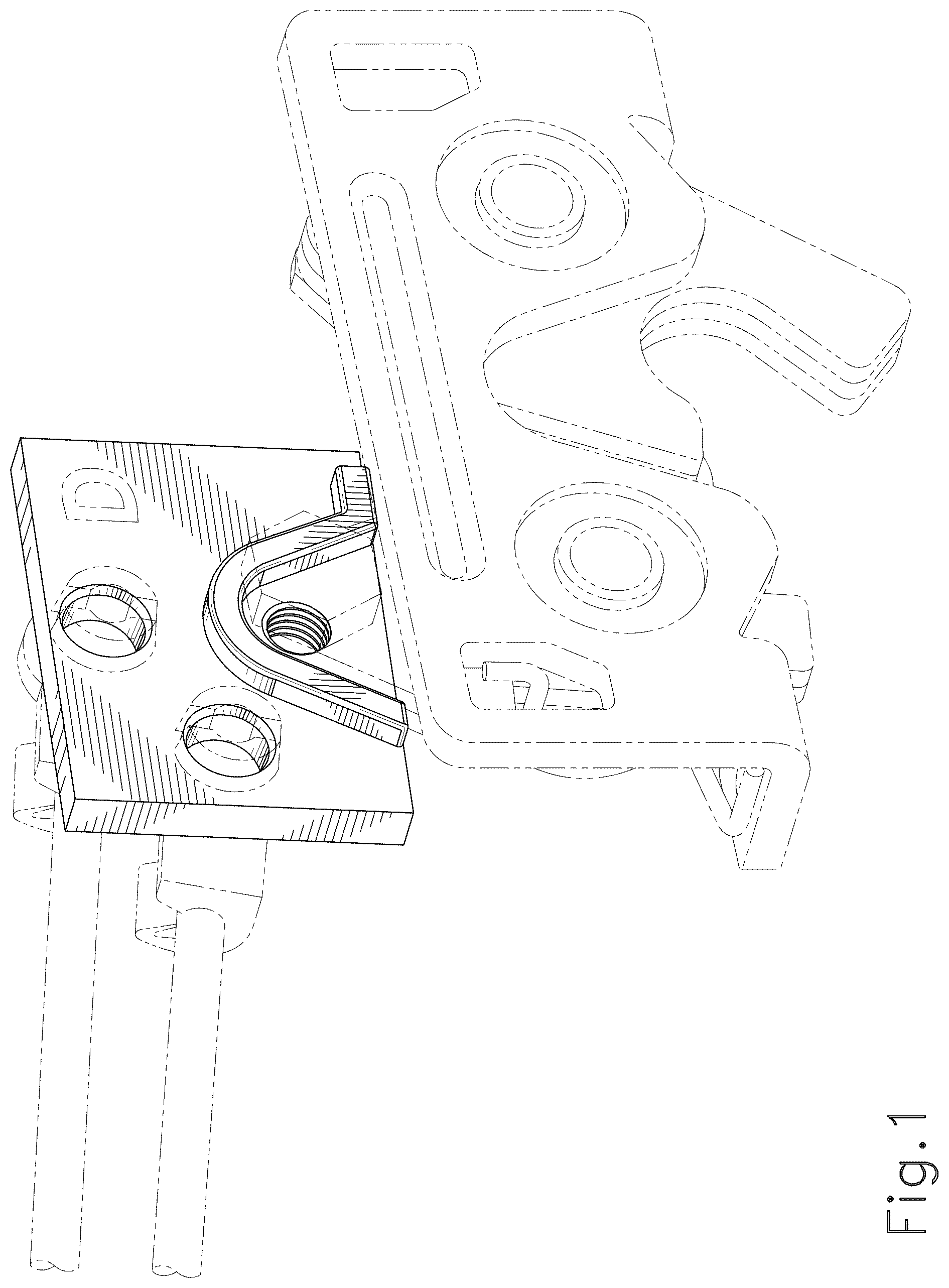 Patent USD1044473 Figure 1 – Vehicle door latch adaptor