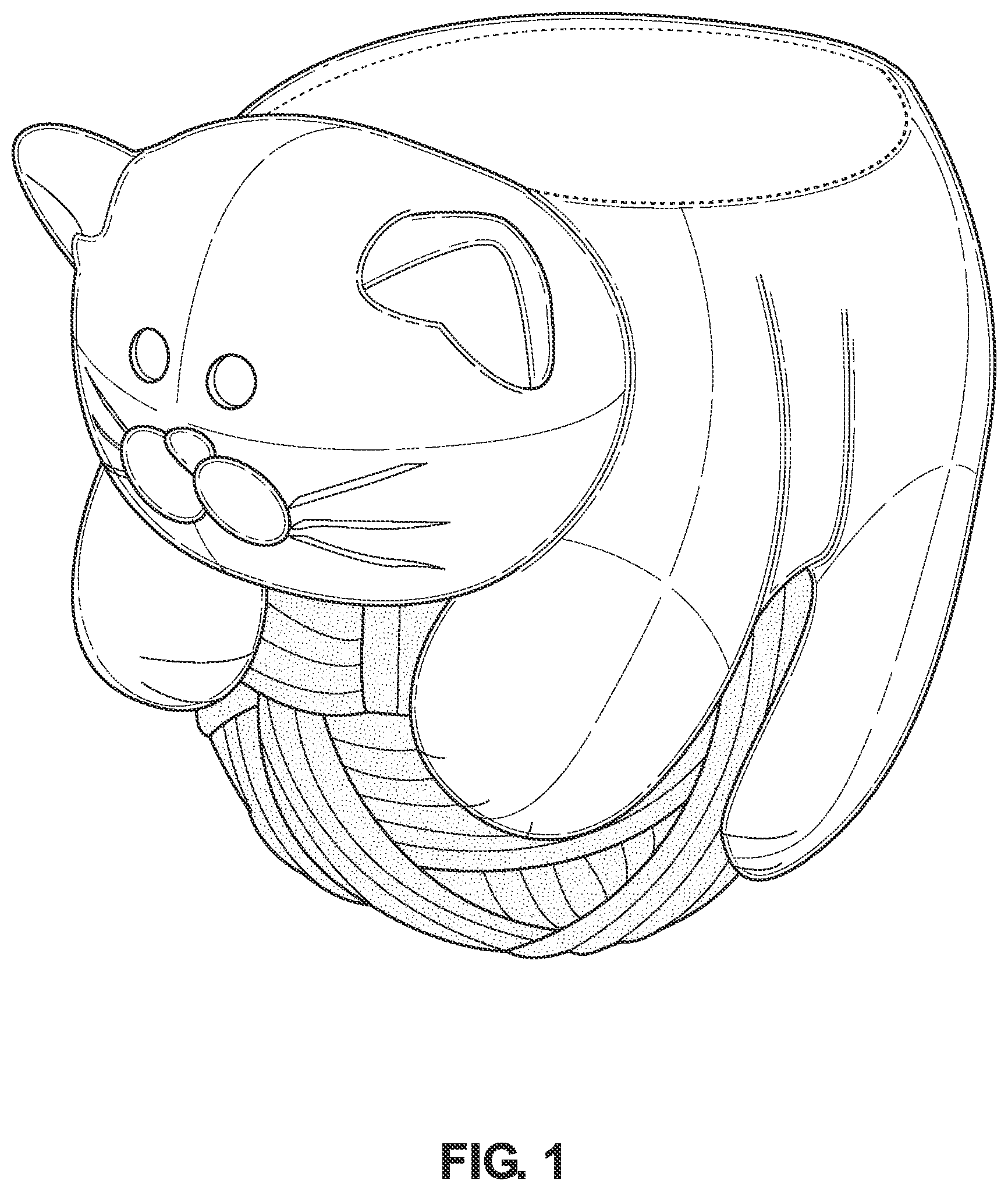Patent USD1044512 — Container with cat motif — Figure 1