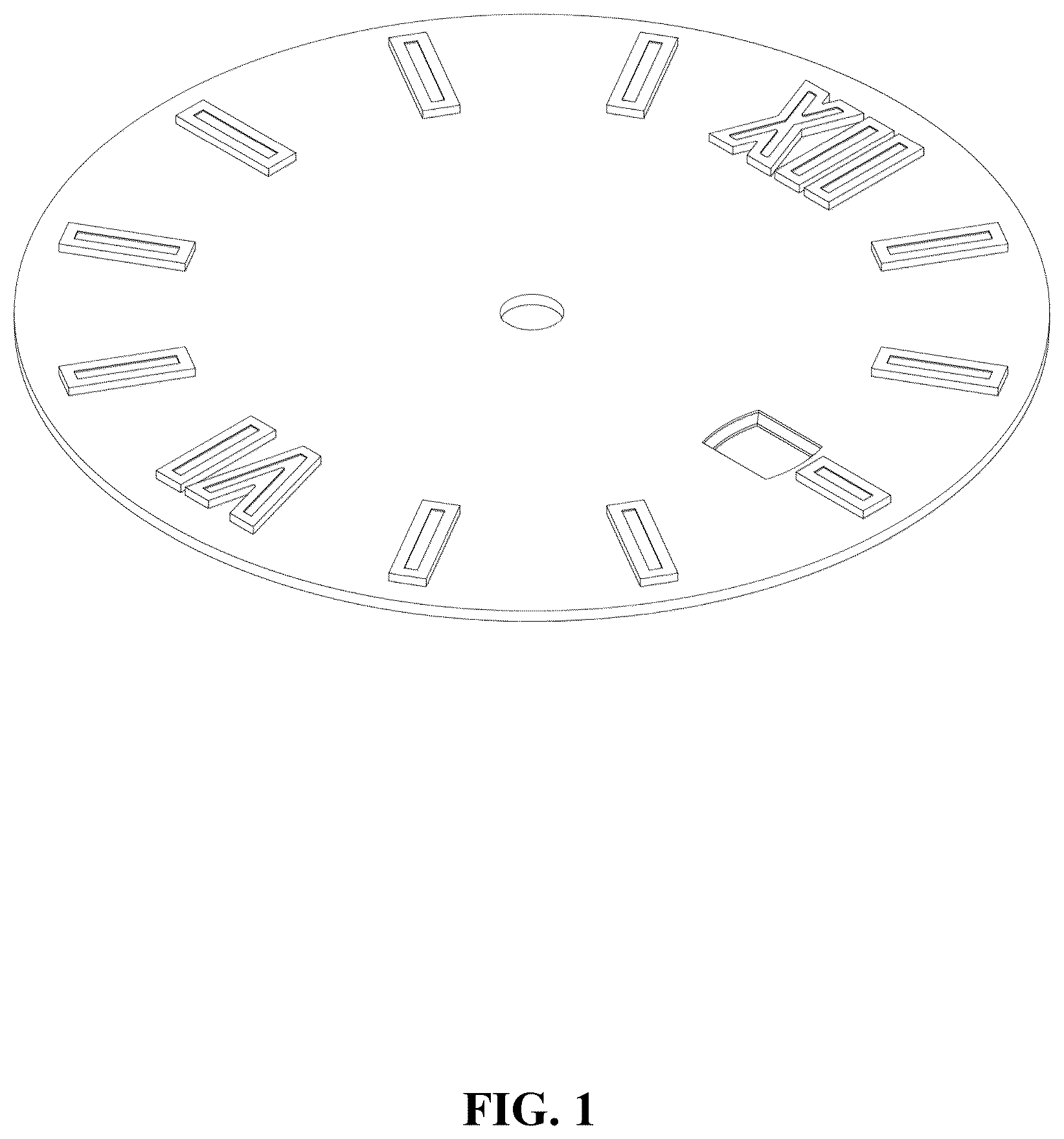 Patent USD1044522 — Watch dial — Figure 1