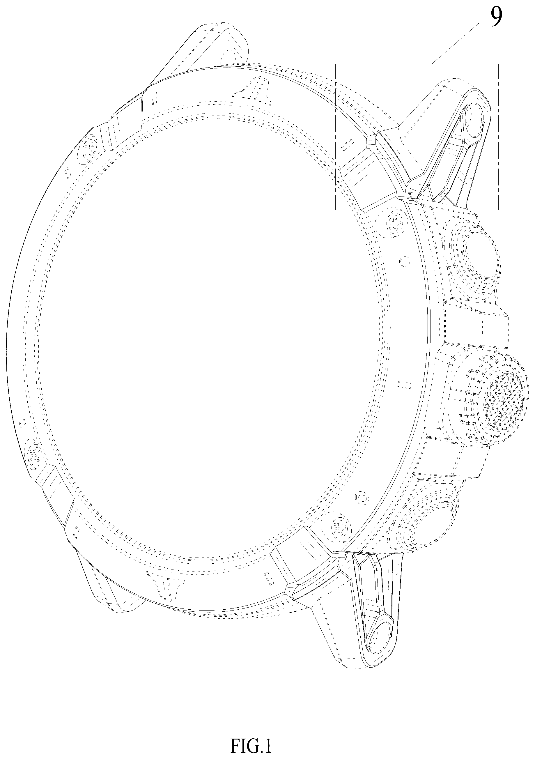 Patent USD1044523 — Watch case — Figure 1