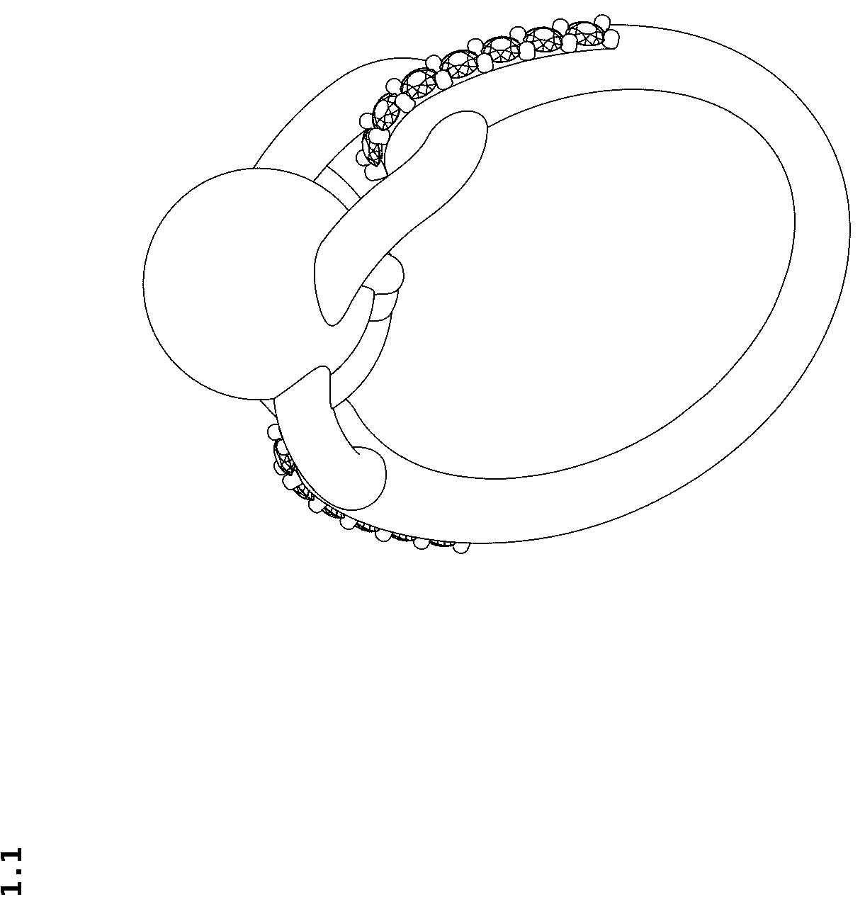 Patent USD1044566 — Finger ring — Figure 1