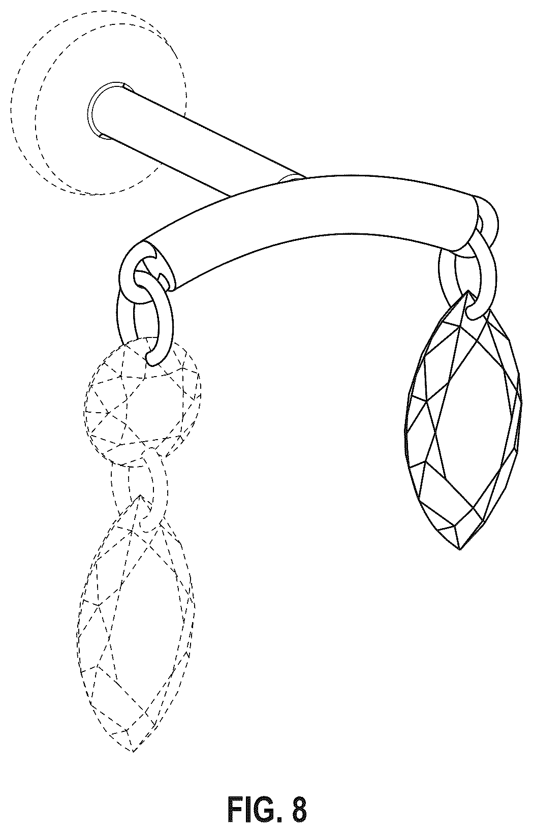 Patent USD1044581 Figure 4 – Earring component