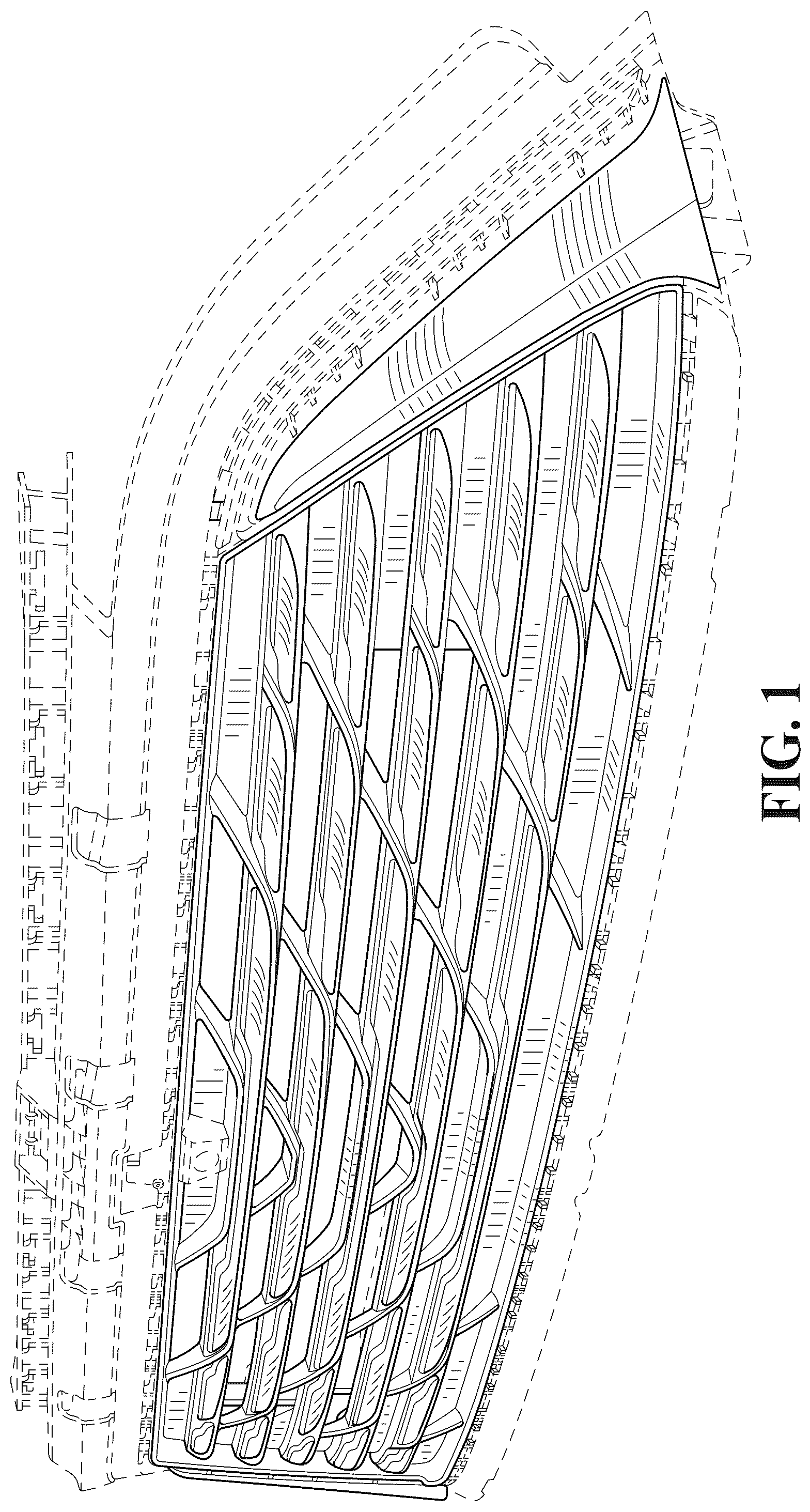 Patent USD1044618 — Motor vehicle grille — Figure 1