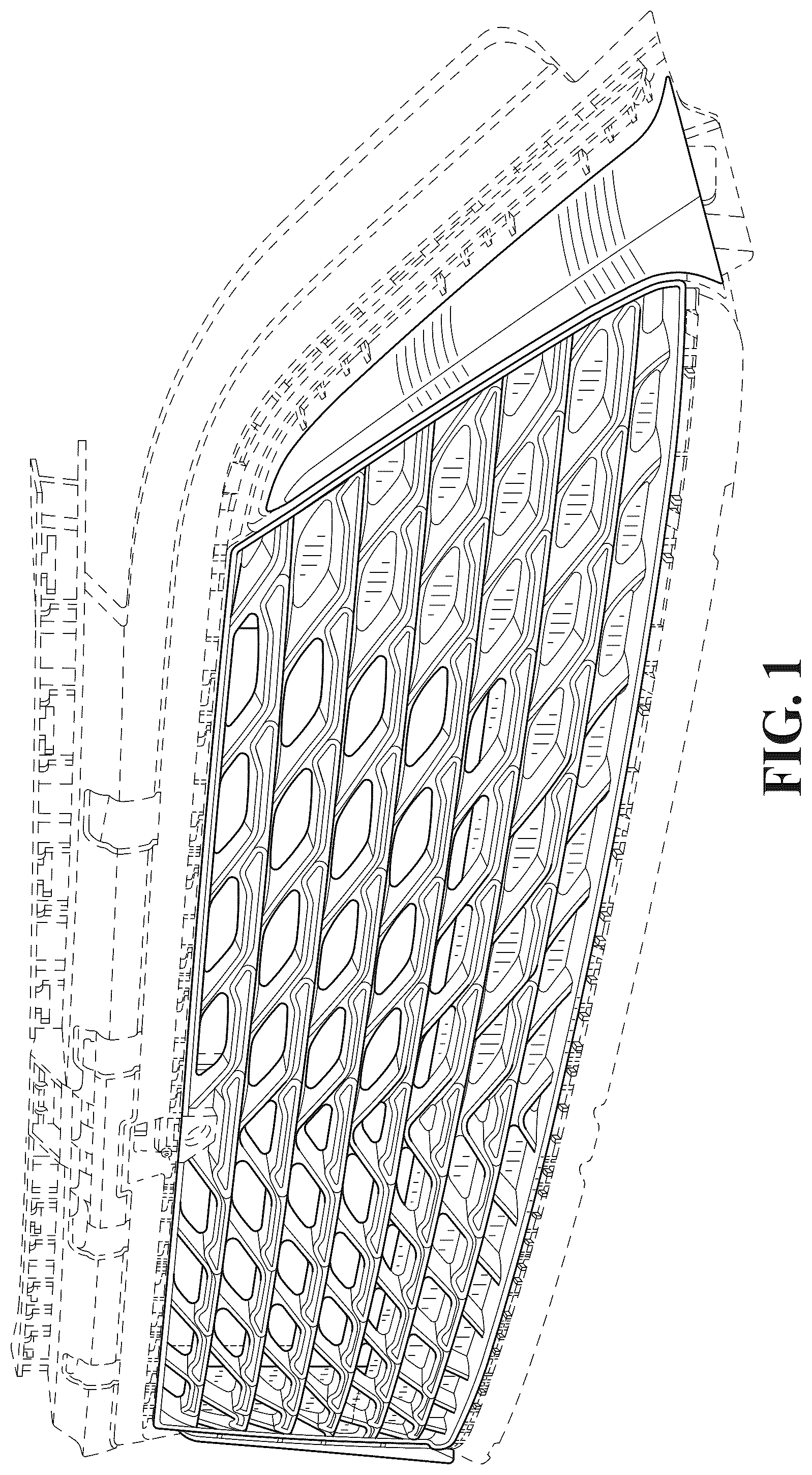 Patent USD1044619 — Motor vehicle grille — Figure 1