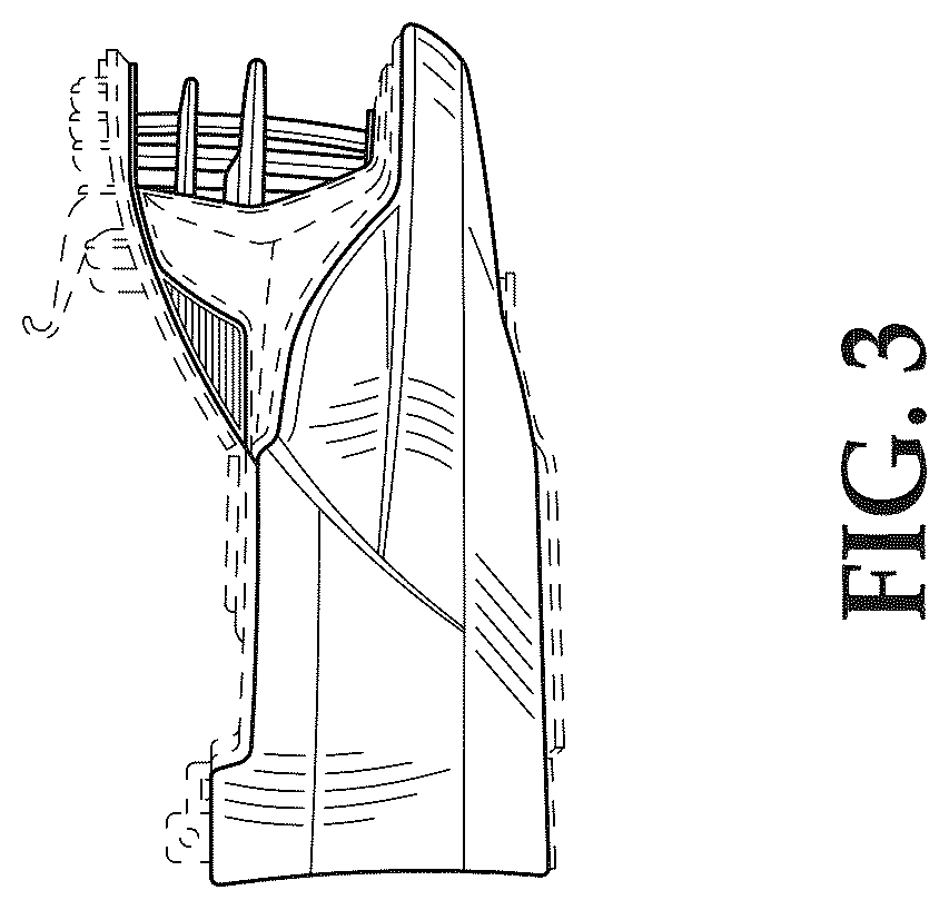Patent USD1044625 Figure 3 – Vehicle front lower fascia