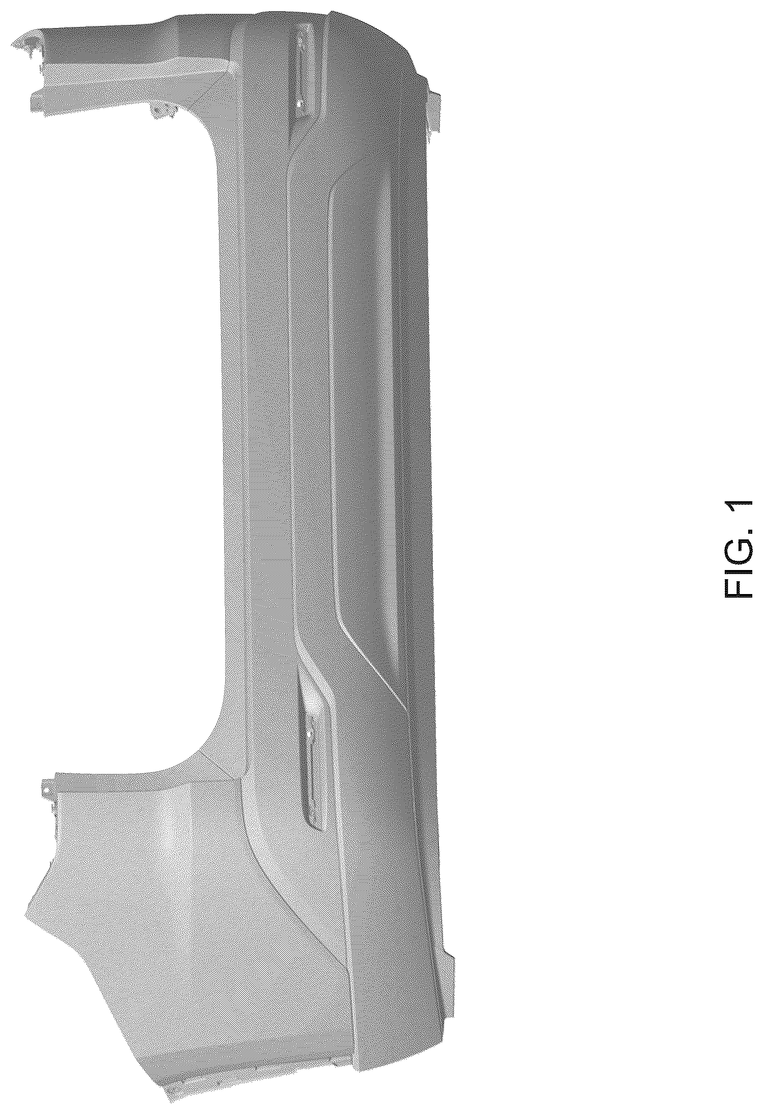 Patent USD1044633 Figure 1 – Rear bumper for an automobile