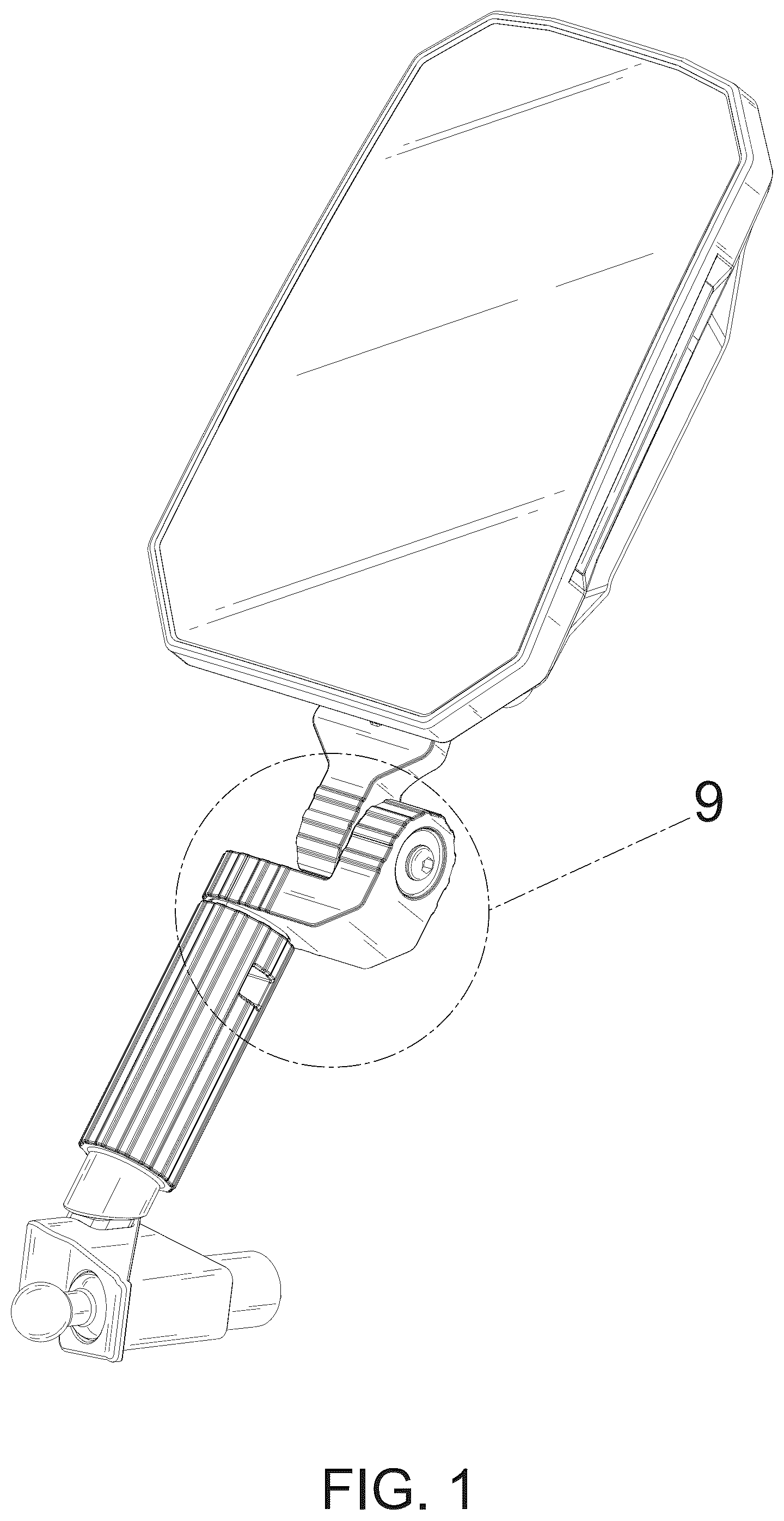 Patent USD1044641 Figure 1 – Rearview mirror