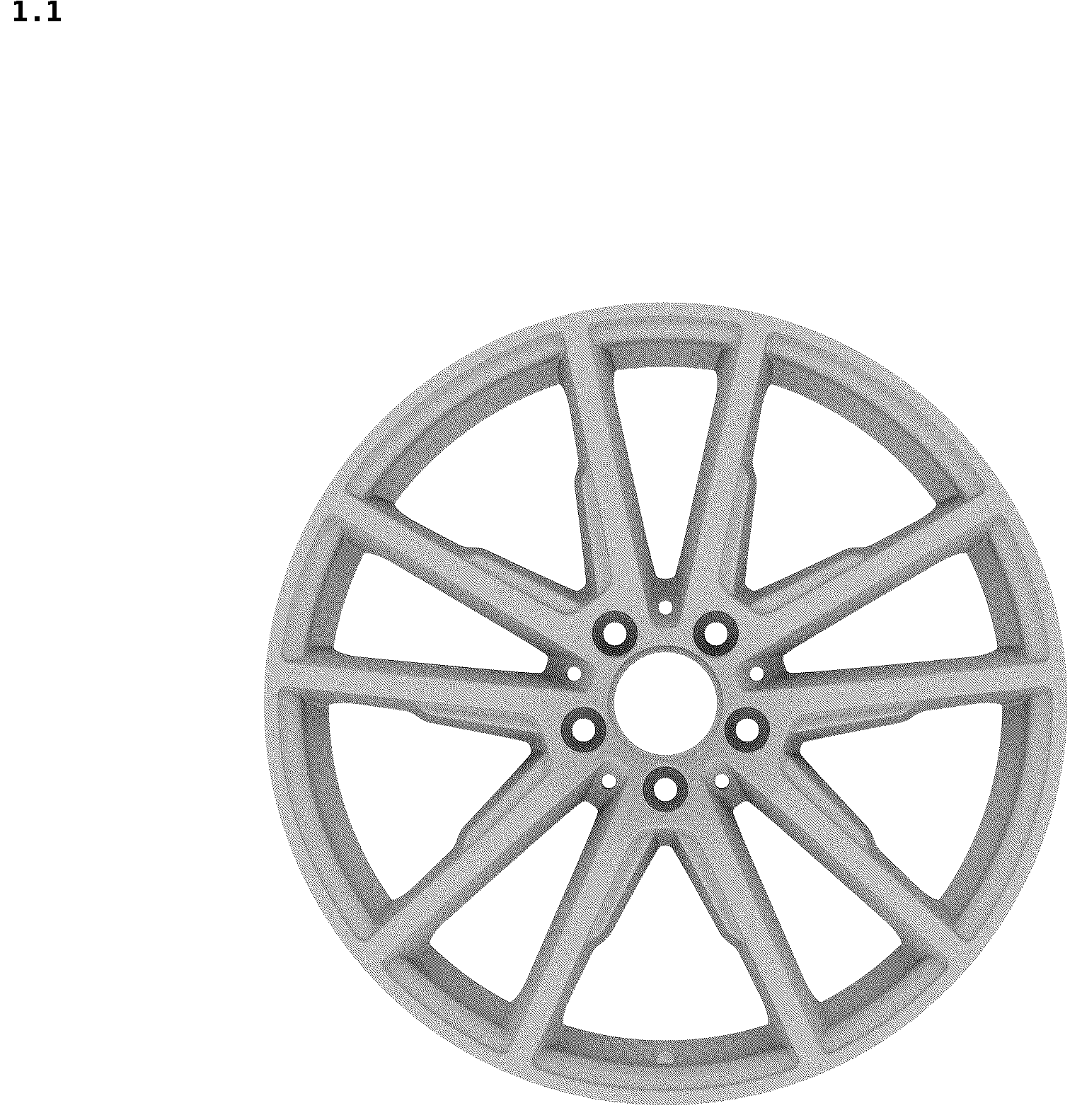 Patent USD1044656 — Vehicle wheel rim — Figure 1