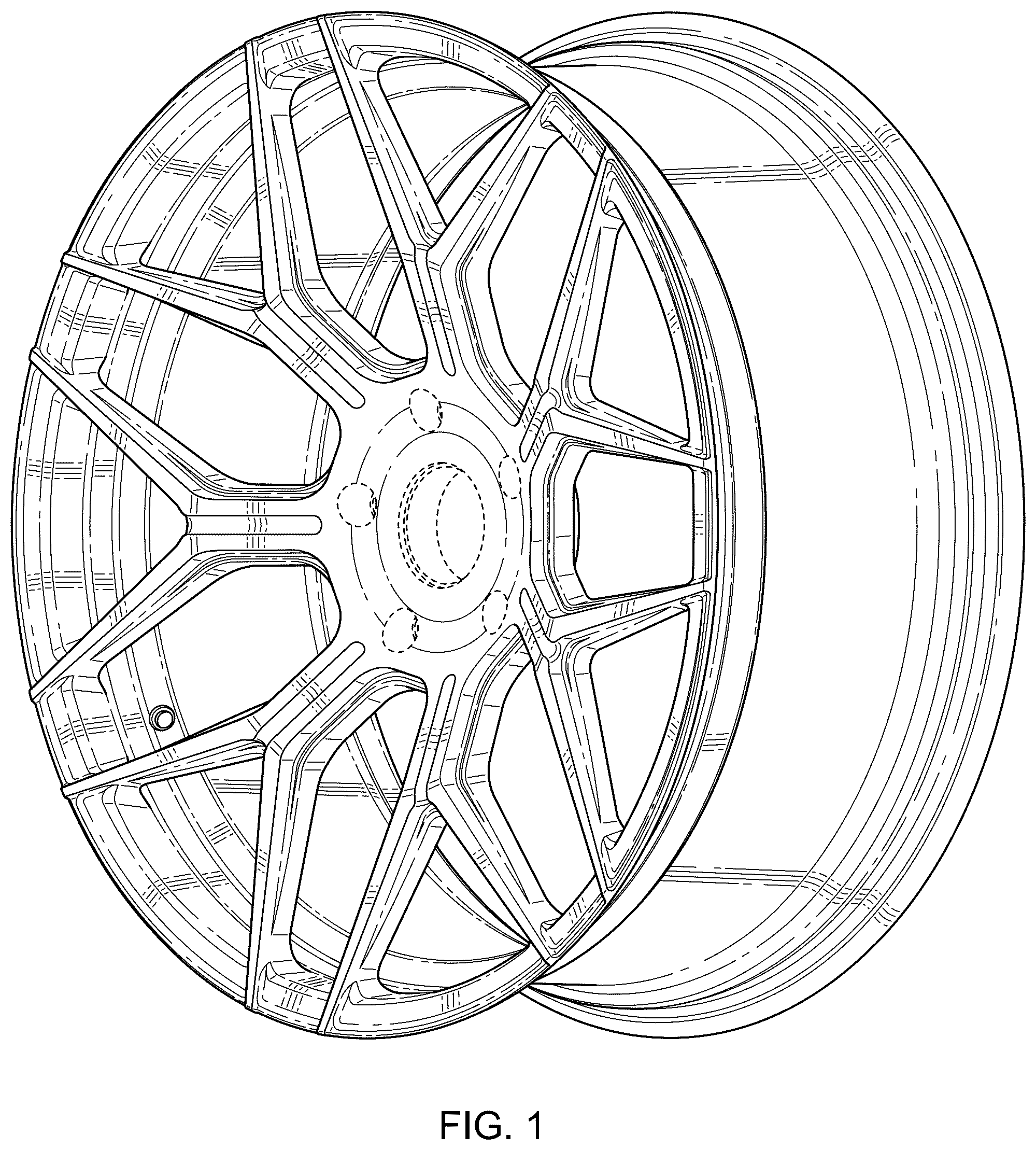 Patent USD1044657 — Wheel for an automobile — Figure 1