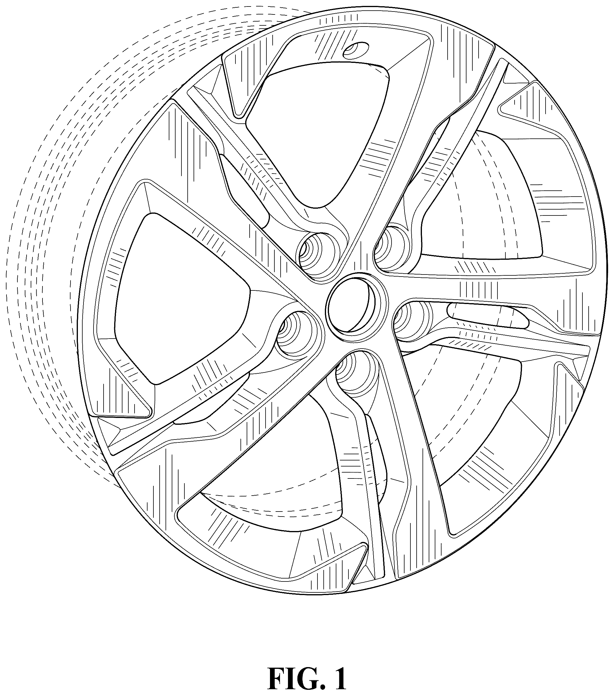 Patent USD1044663 Figure 1 – Vehicle wheel