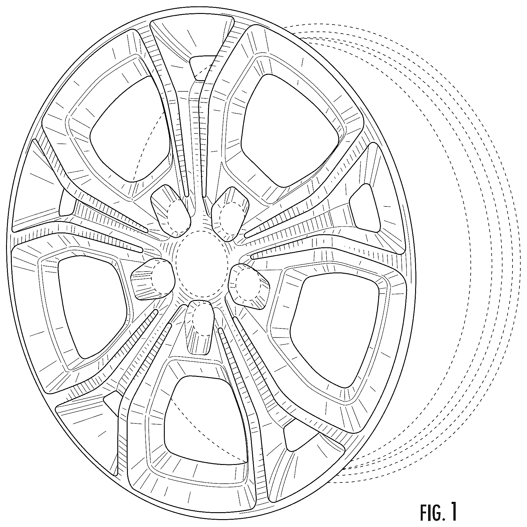 Patent USD1044665 Figure 1 – Vehicle wheel
