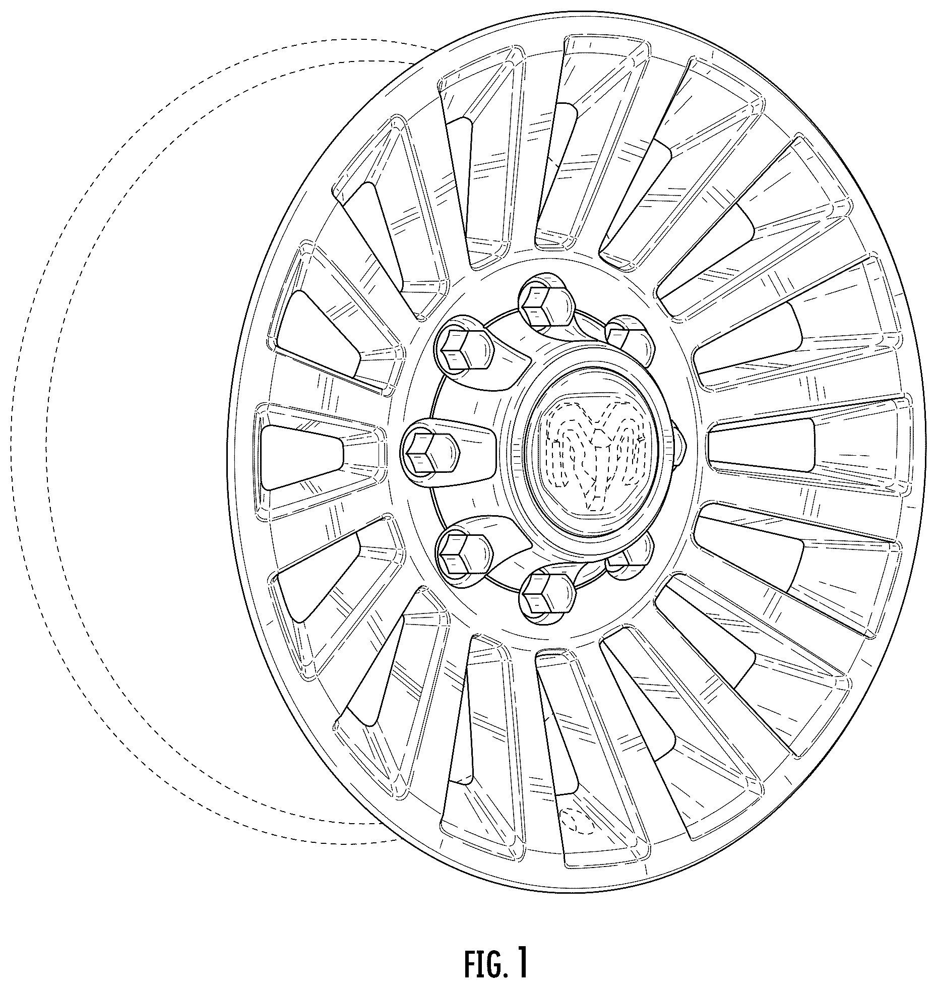 Patent USD1044666 Figure 1 – Vehicle wheel