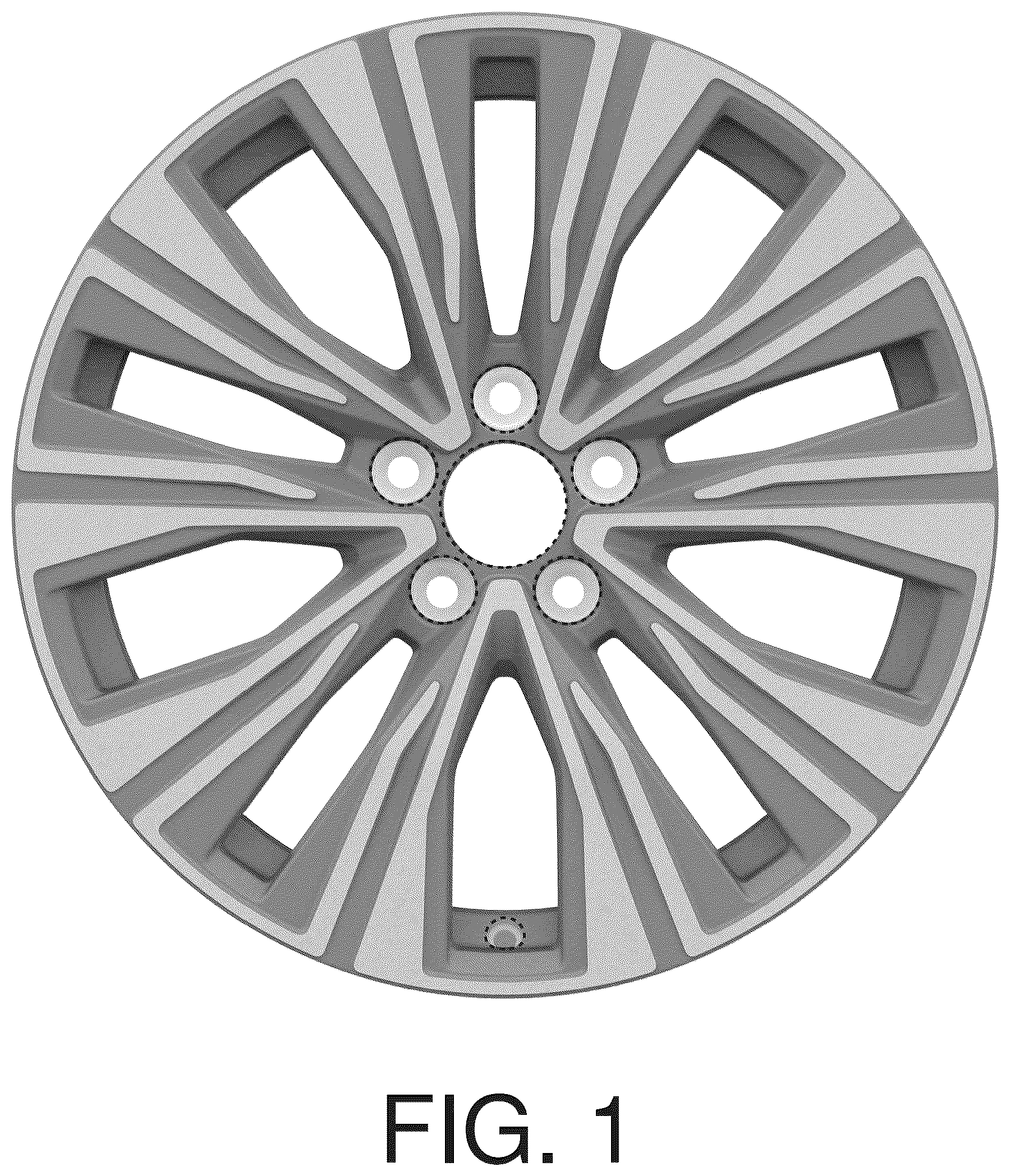 Patent USD1044669 Figure 1 – Vehicle rim