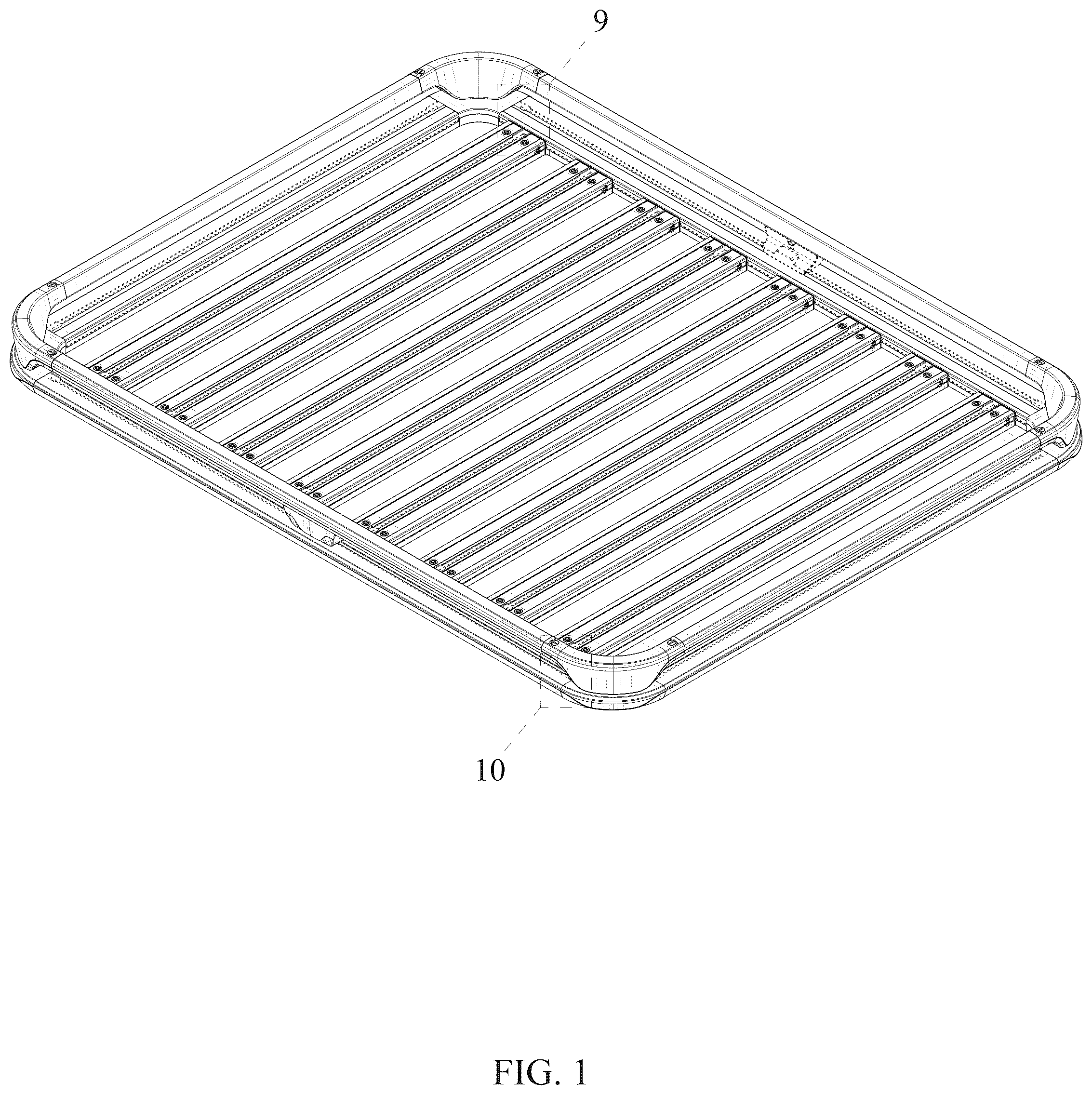 Patent USD1044681 — Roof cargo basket — Figure 1