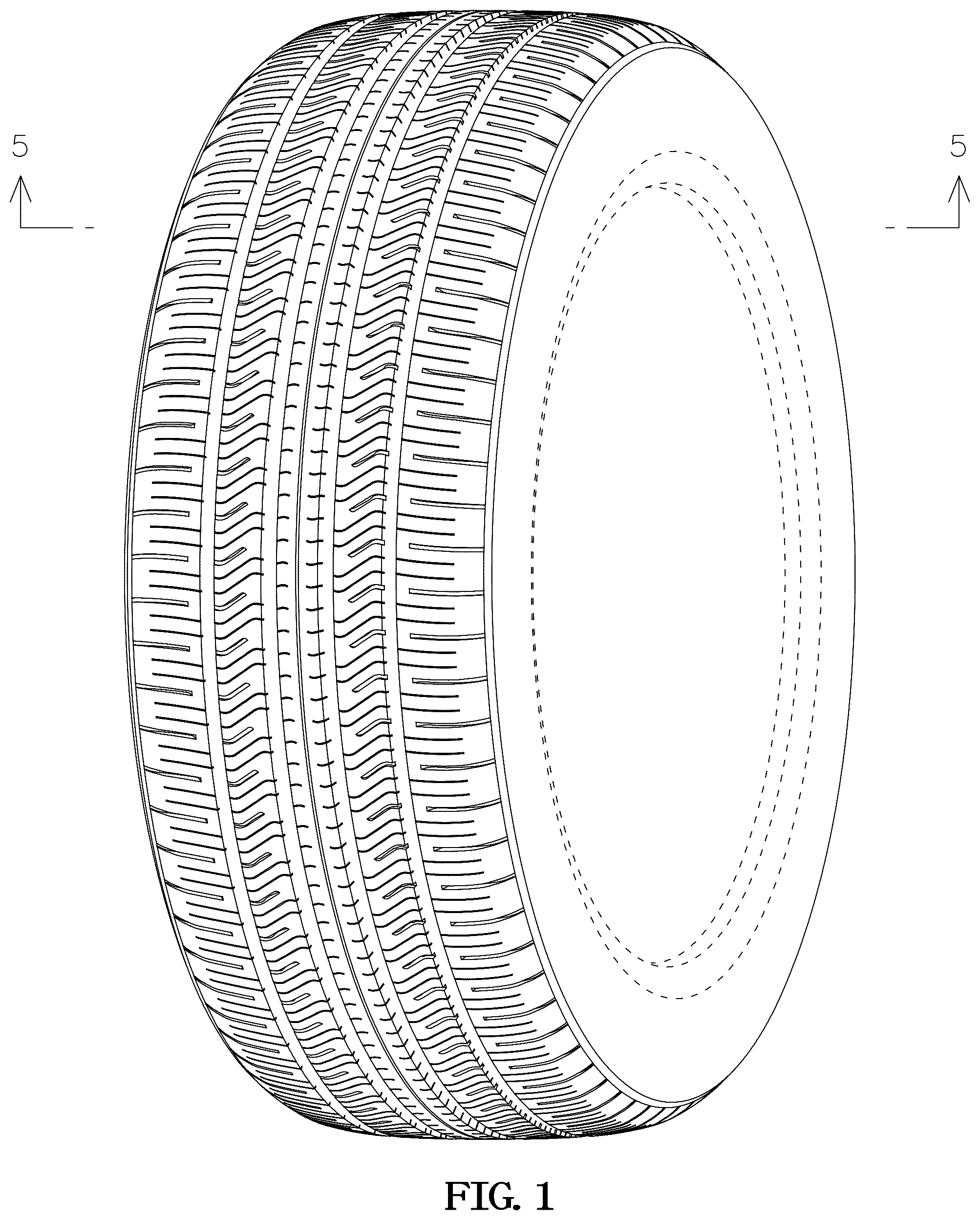 Patent USD1044689 — Tire — Figure 1