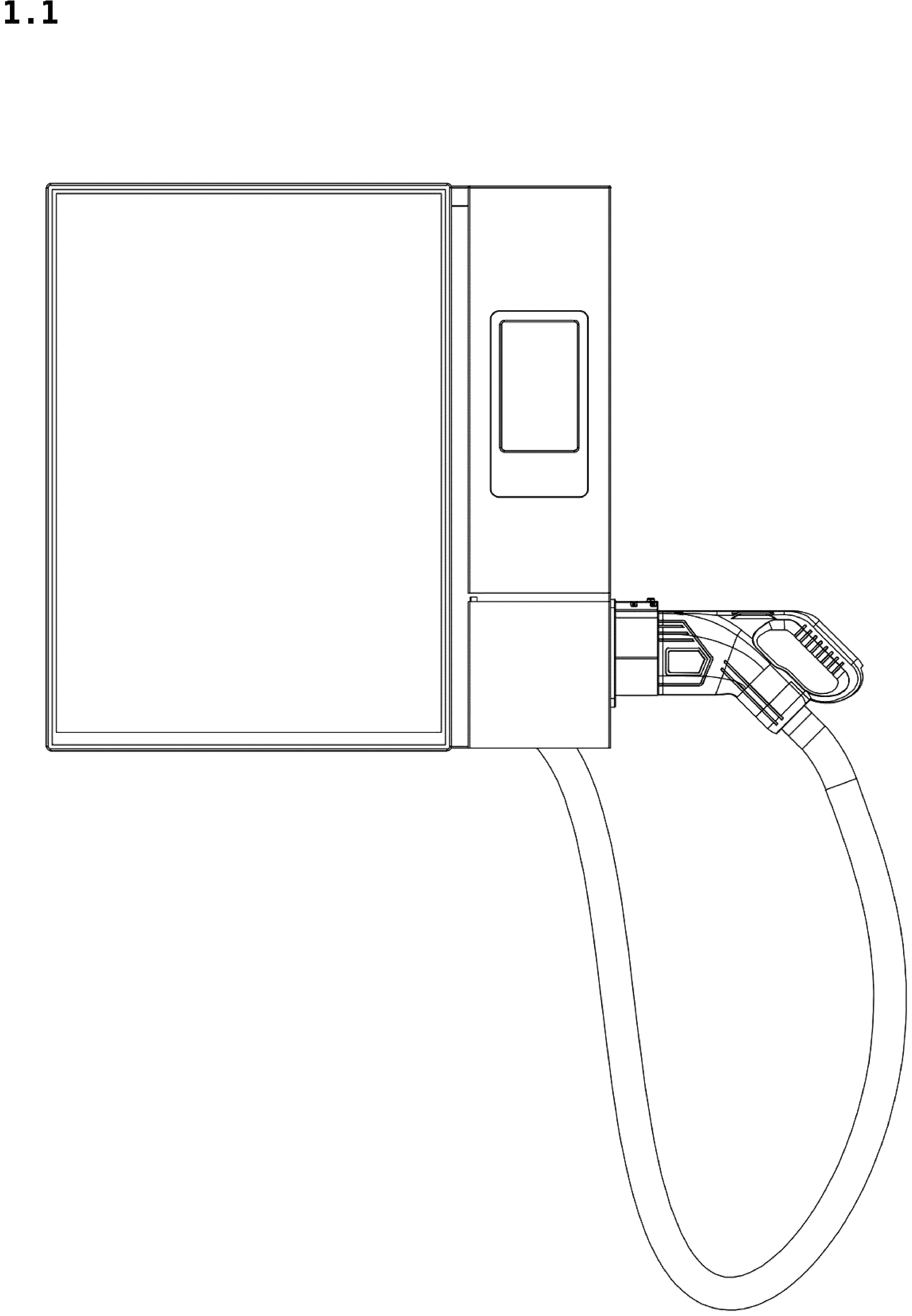 Patent USD1044709 — Wall-mounted DC charging pile — Figure 1