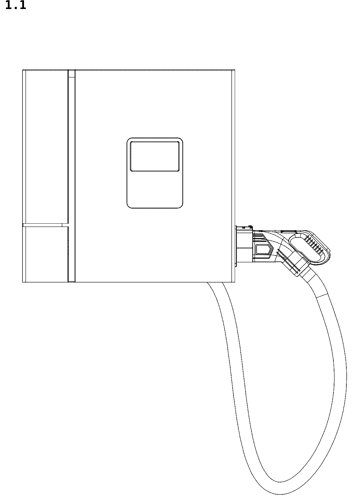 Patent USD1044710 Figure 1 – Wallmounted DC charging pile