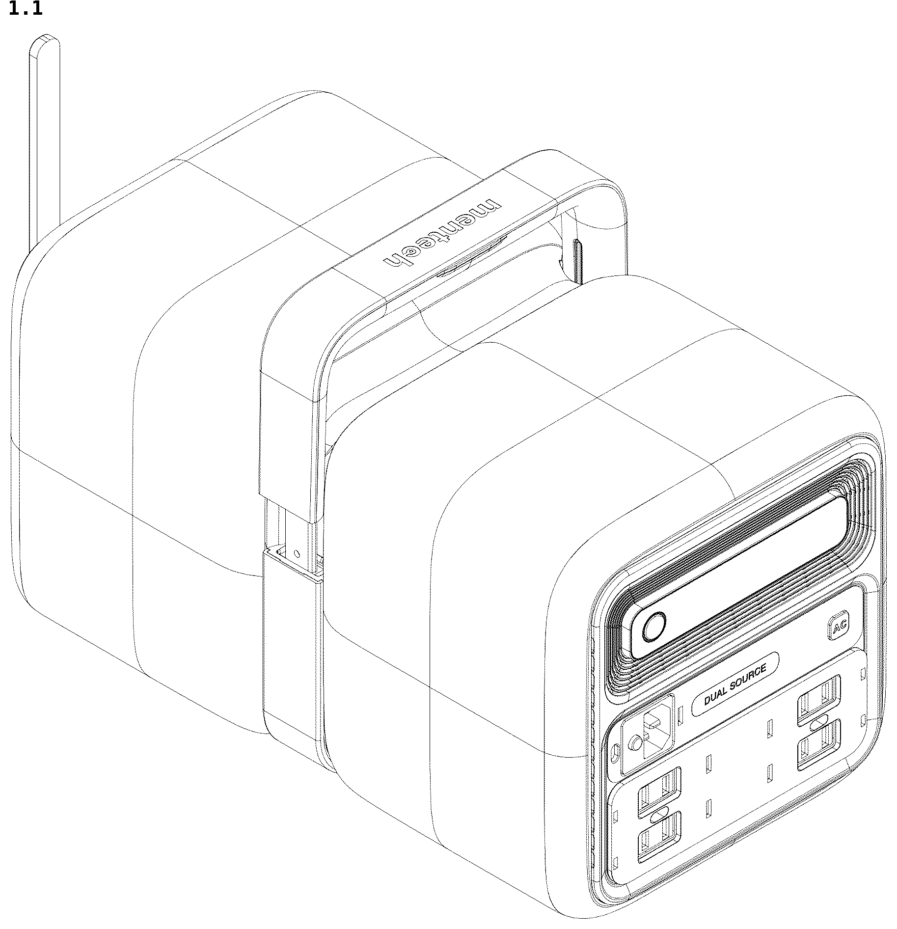 Patent USD1044724 Figure 1 – Mobile energy storage power supply unit