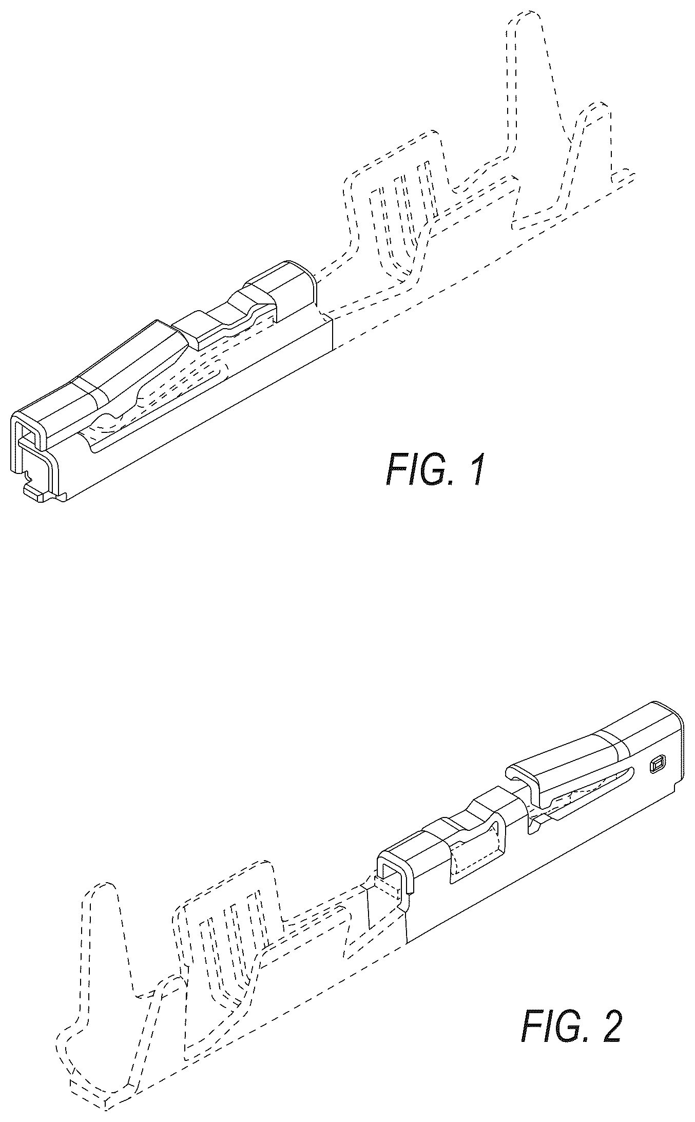 Patent USD1044739 Figure 1 – Electrical female terminal