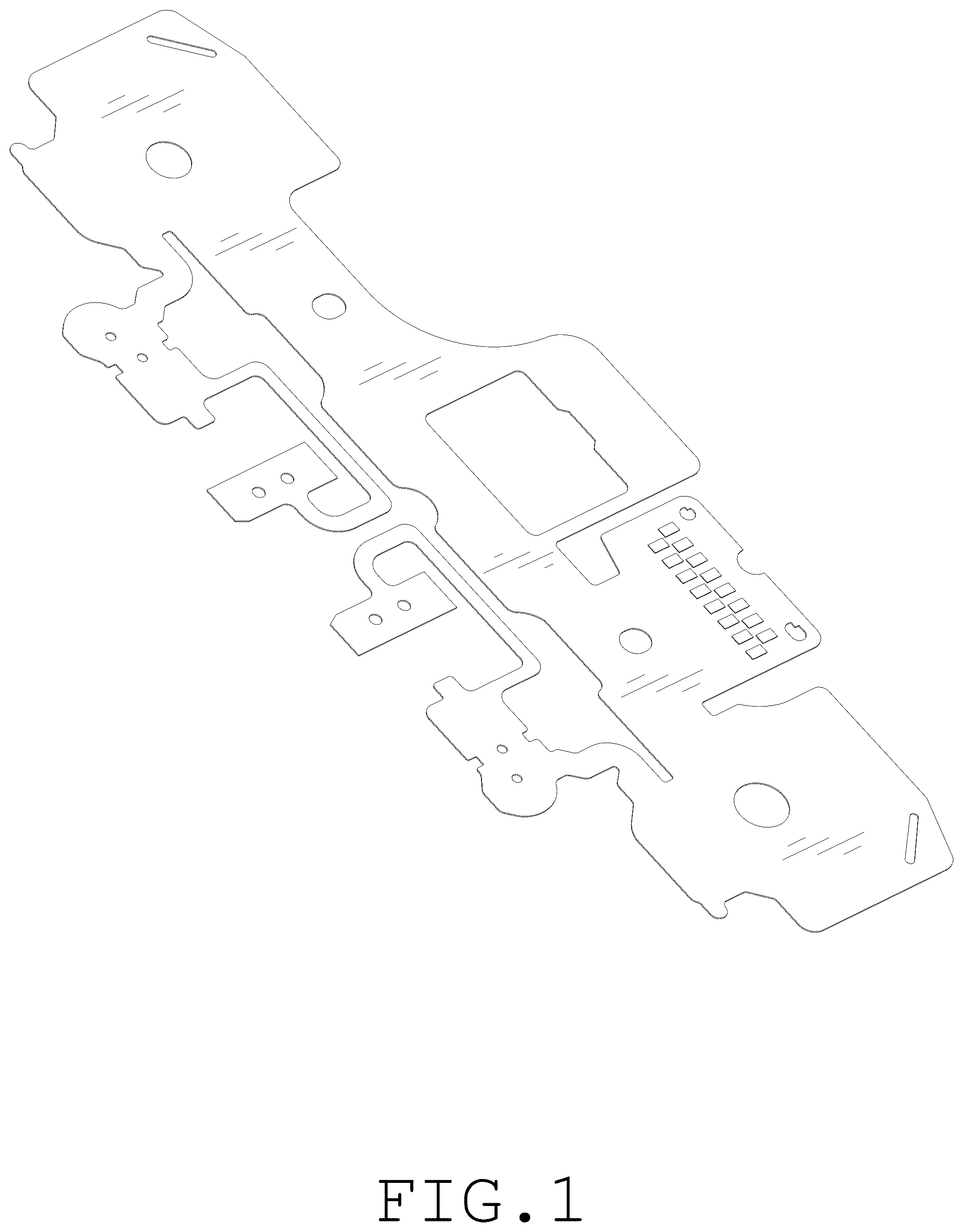 Patent USD1044753 — Flexible printed circuit board for game controllers — Figure 1