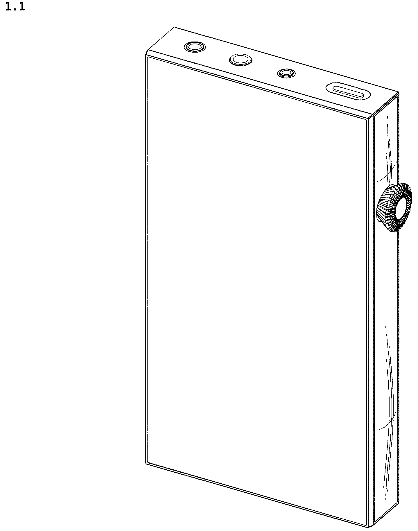 Patent USD1044762 Figure 1 – Digital audio player