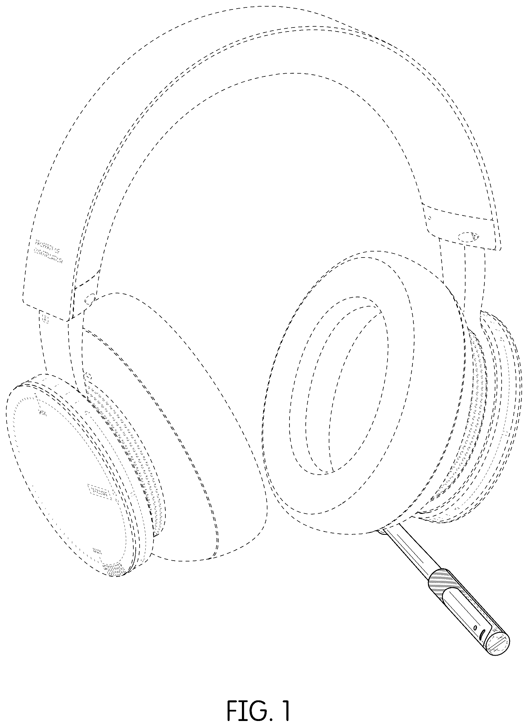 Patent USD1044770 — Headset microphone with transparent portion — Figure 1